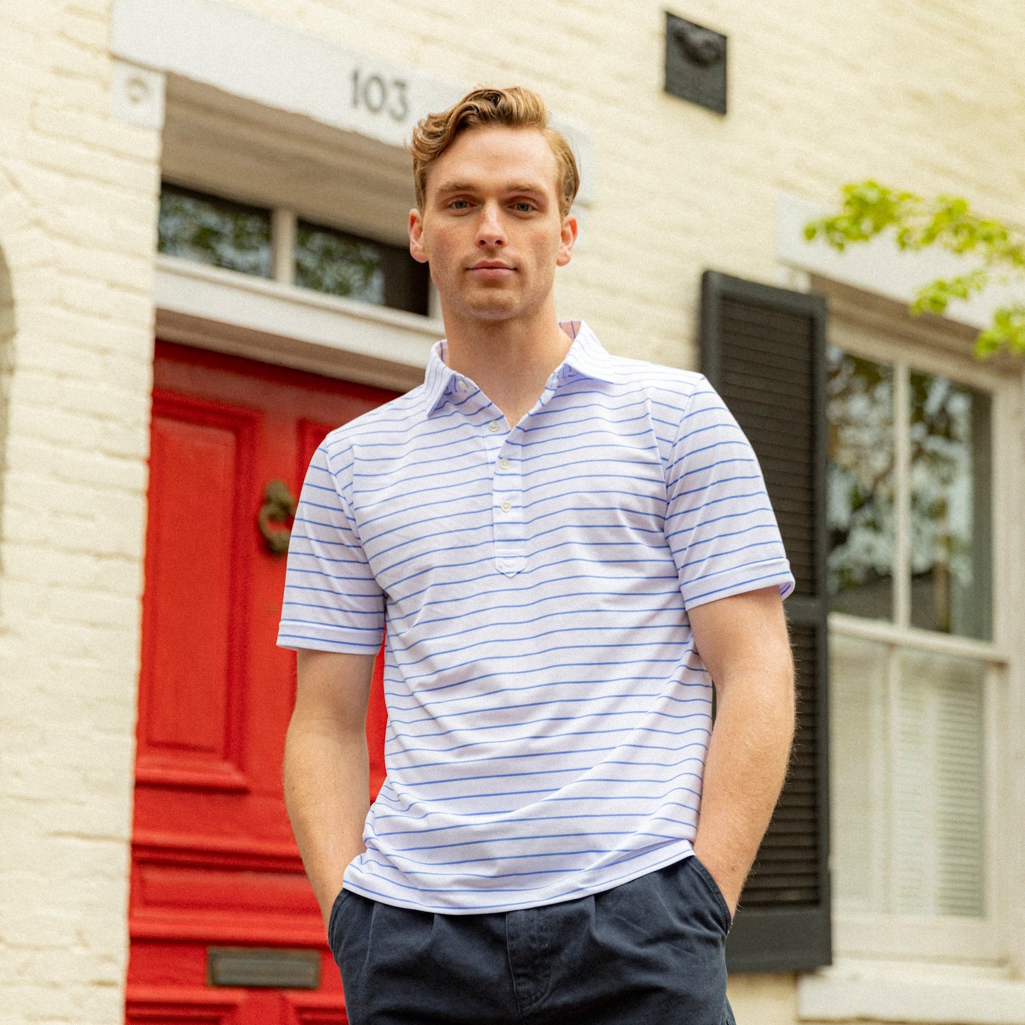 The Club Stripe Polo