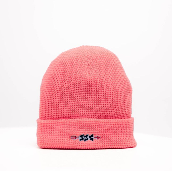 Arrow Waffle Knit Acrylic Beanie