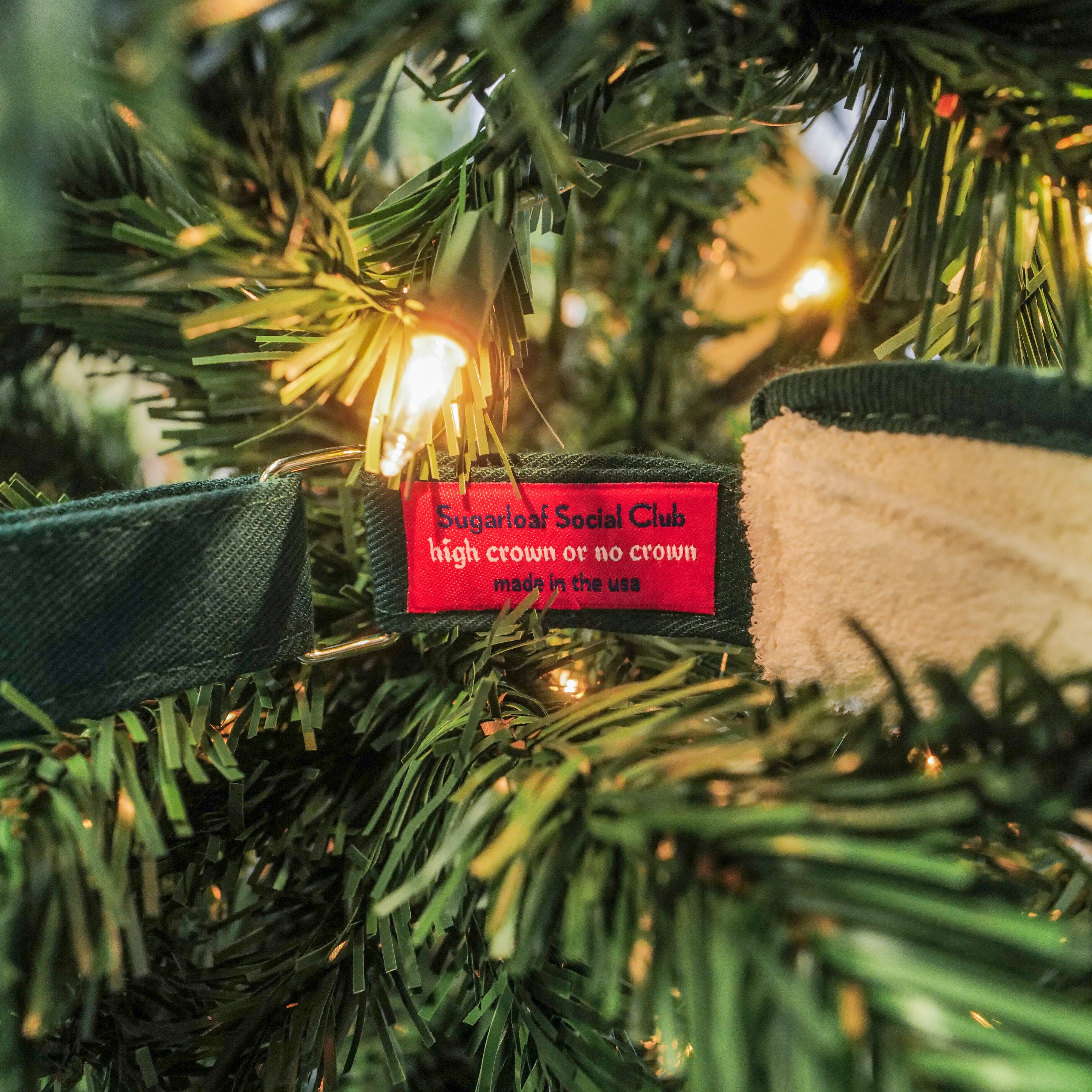 Candy Cane Print High Crown Visor