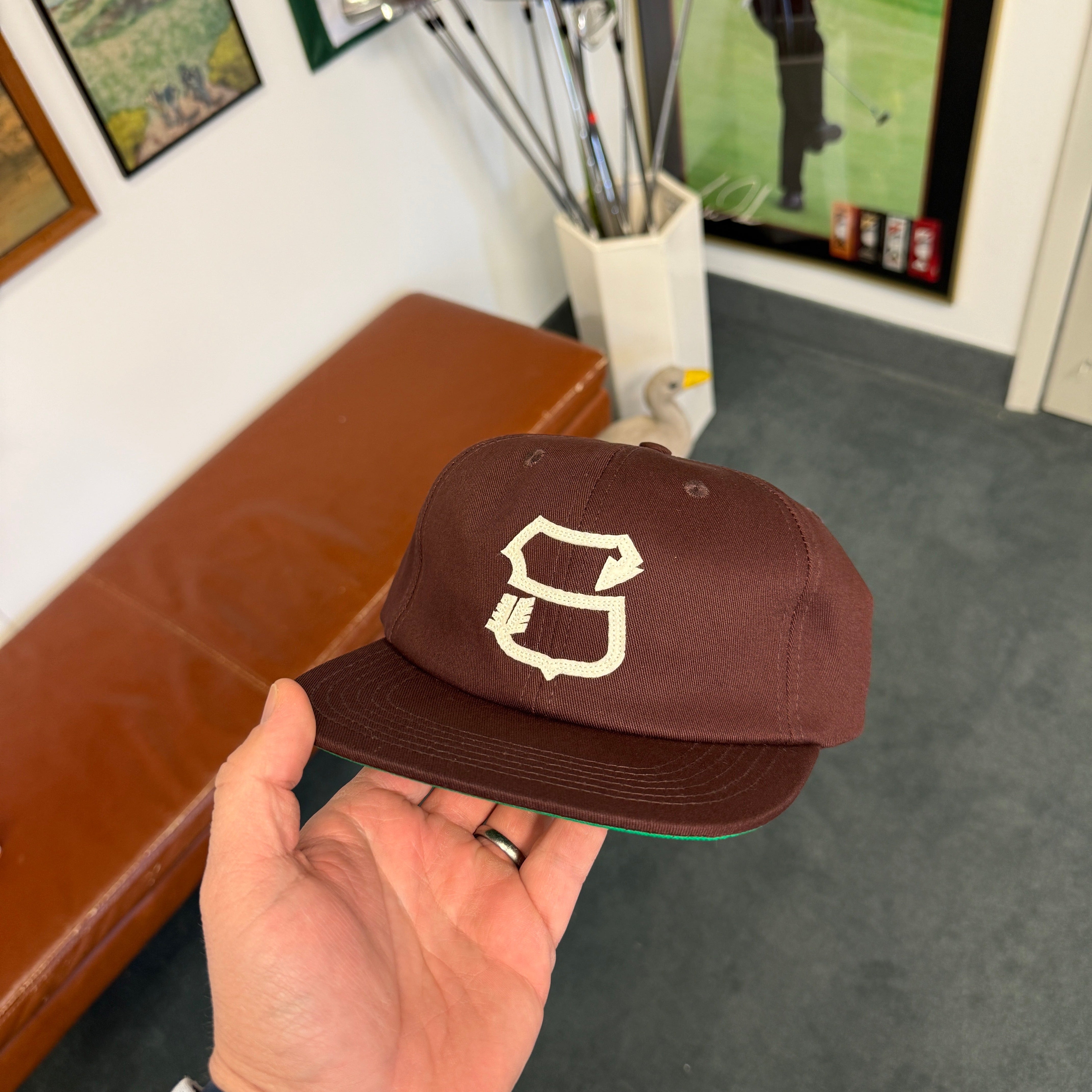 Cherry Mahogany Vintage S Snap-Back Ball Cap, Cotton Baseball Hat