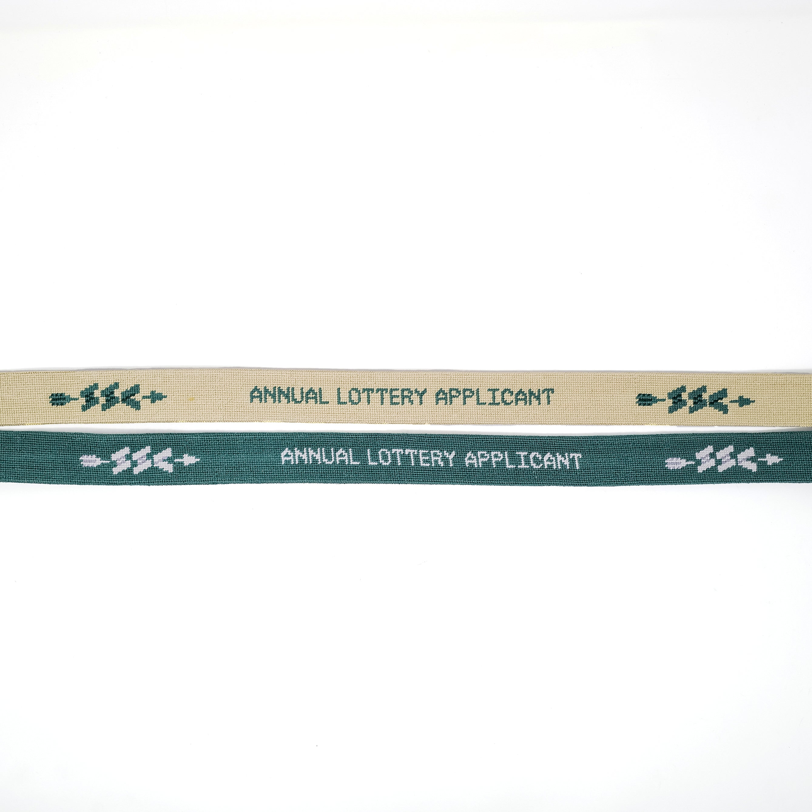 Annual Lottery Applicant Needlepoint Belt