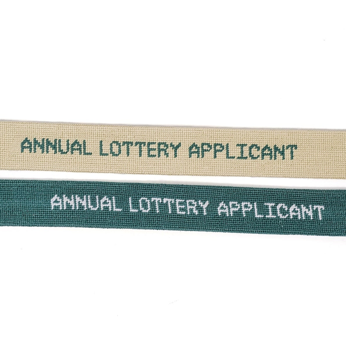 Annual Lottery Applicant Needlepoint Belt