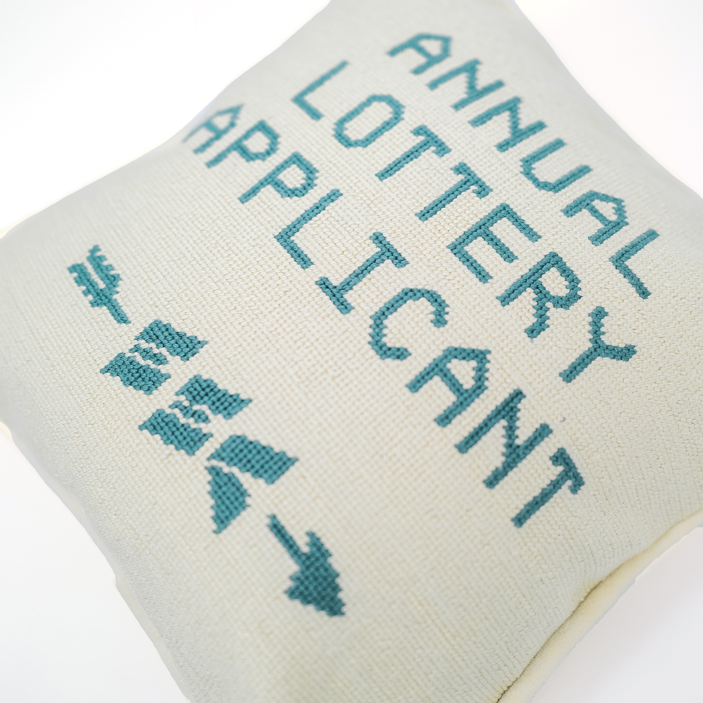 Annual Lottery Applicant Needlepoint Pillow