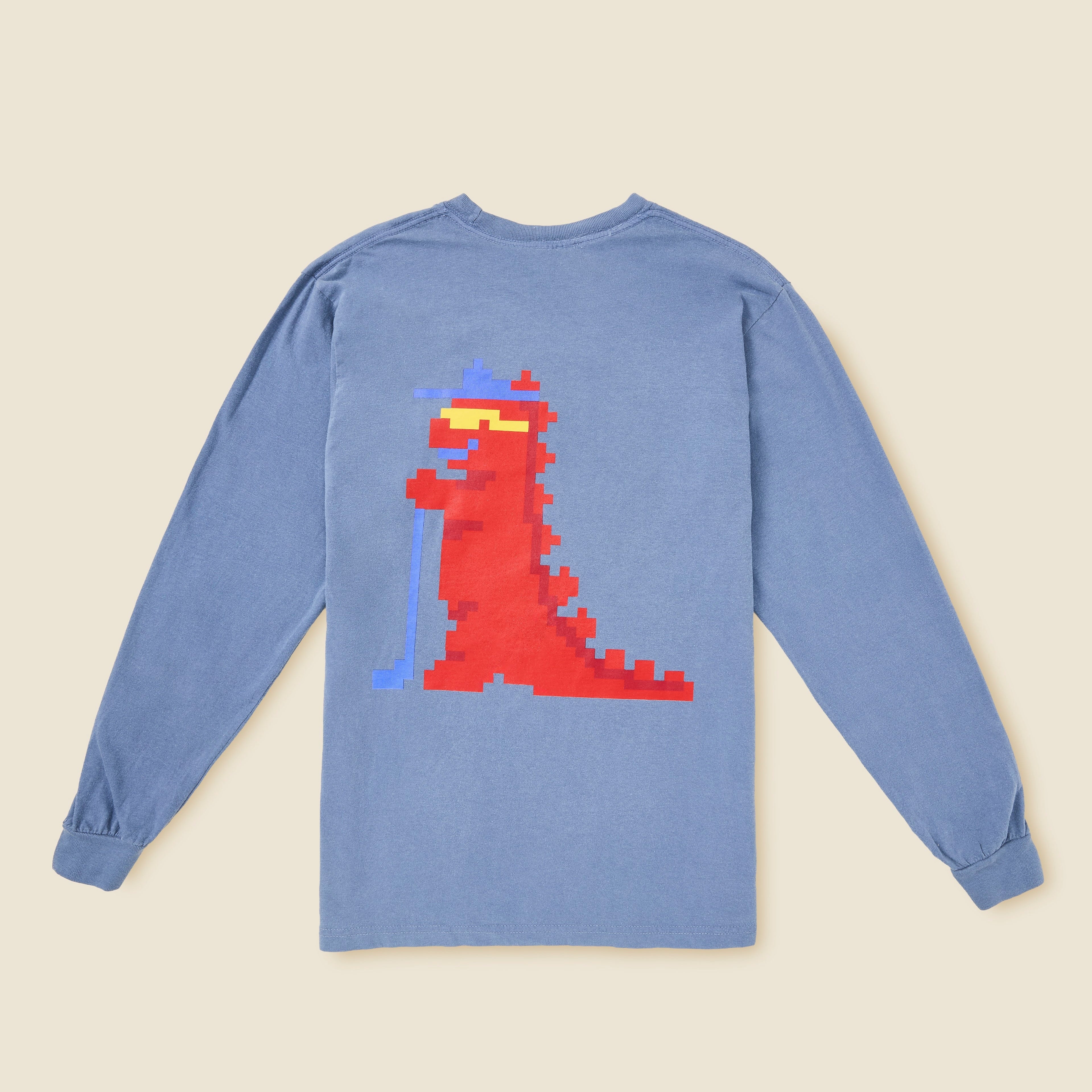 8-Bit Tourasaurus Long Sleeve T-Shirt