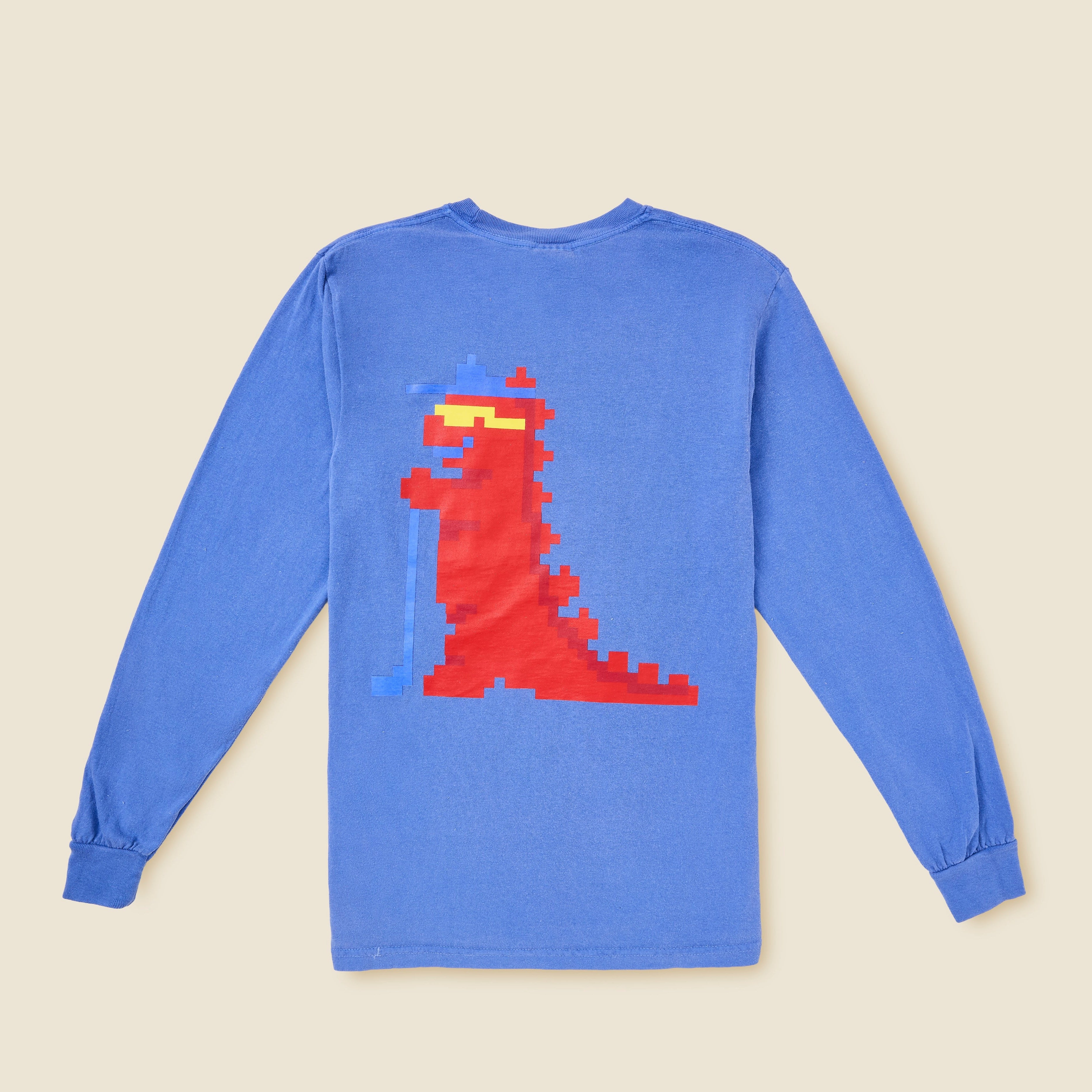 8-Bit Tourasaurus Long Sleeve T-Shirt