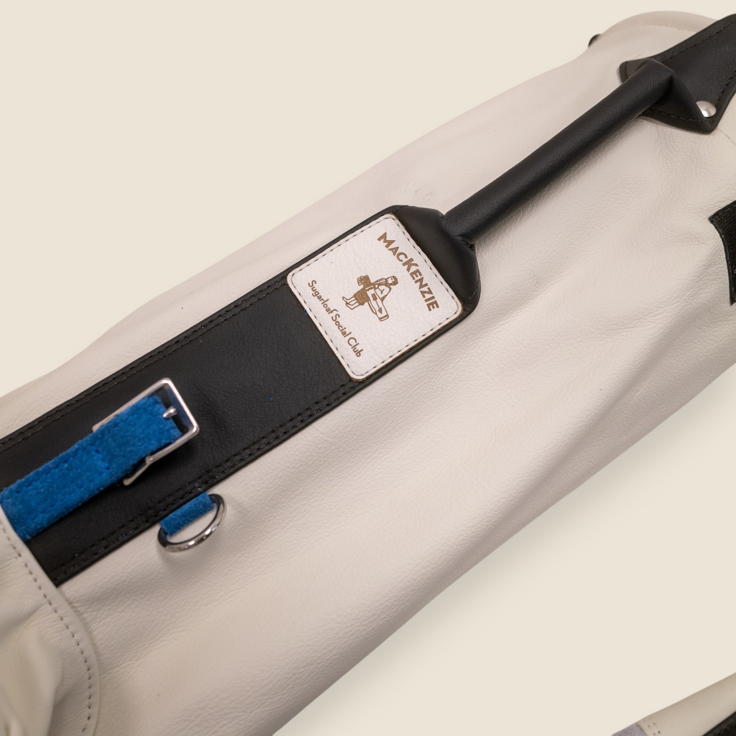 SSC x MacKenzie White Leather Double Seve 8" Bag