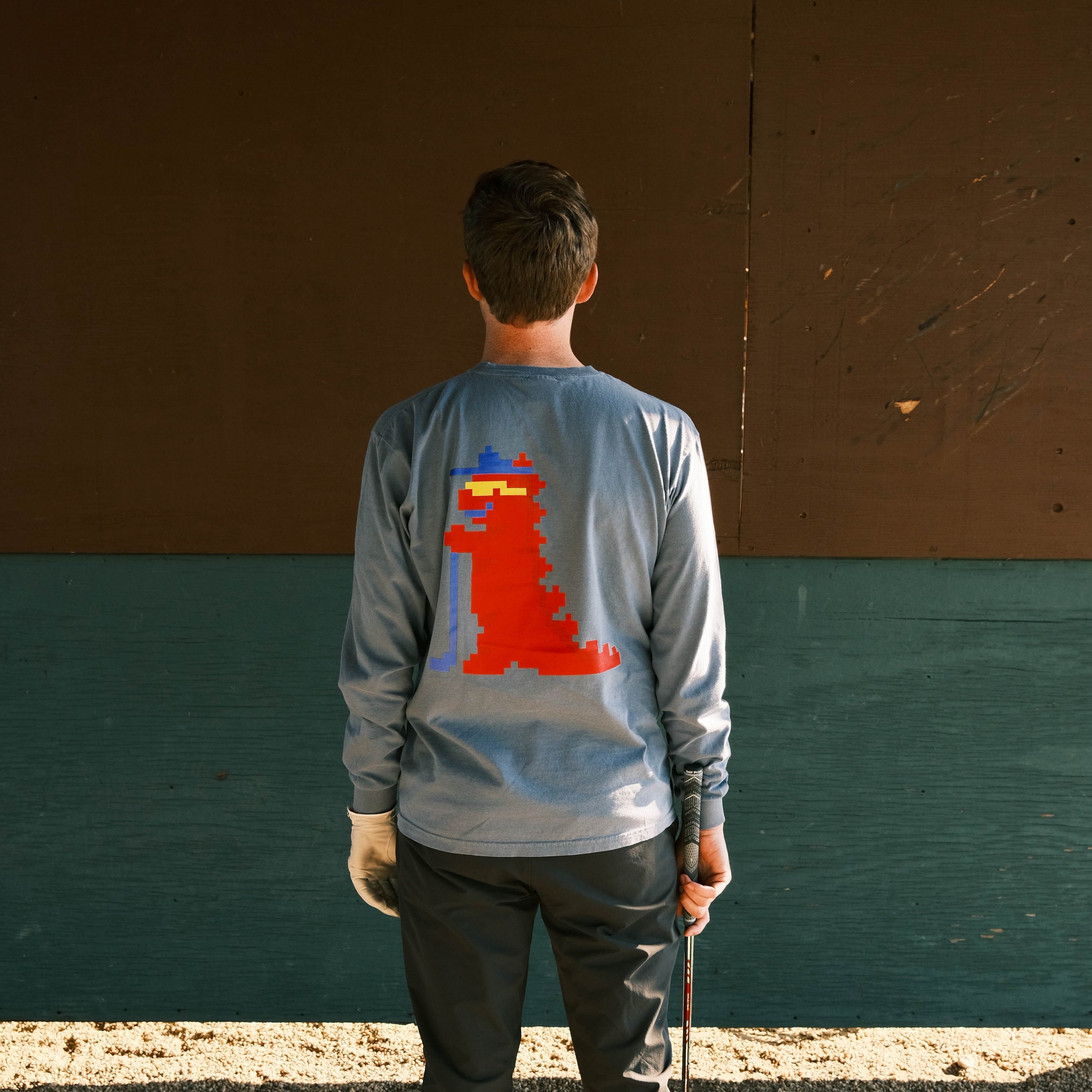 8-Bit Tourasaurus Long Sleeve T-Shirt