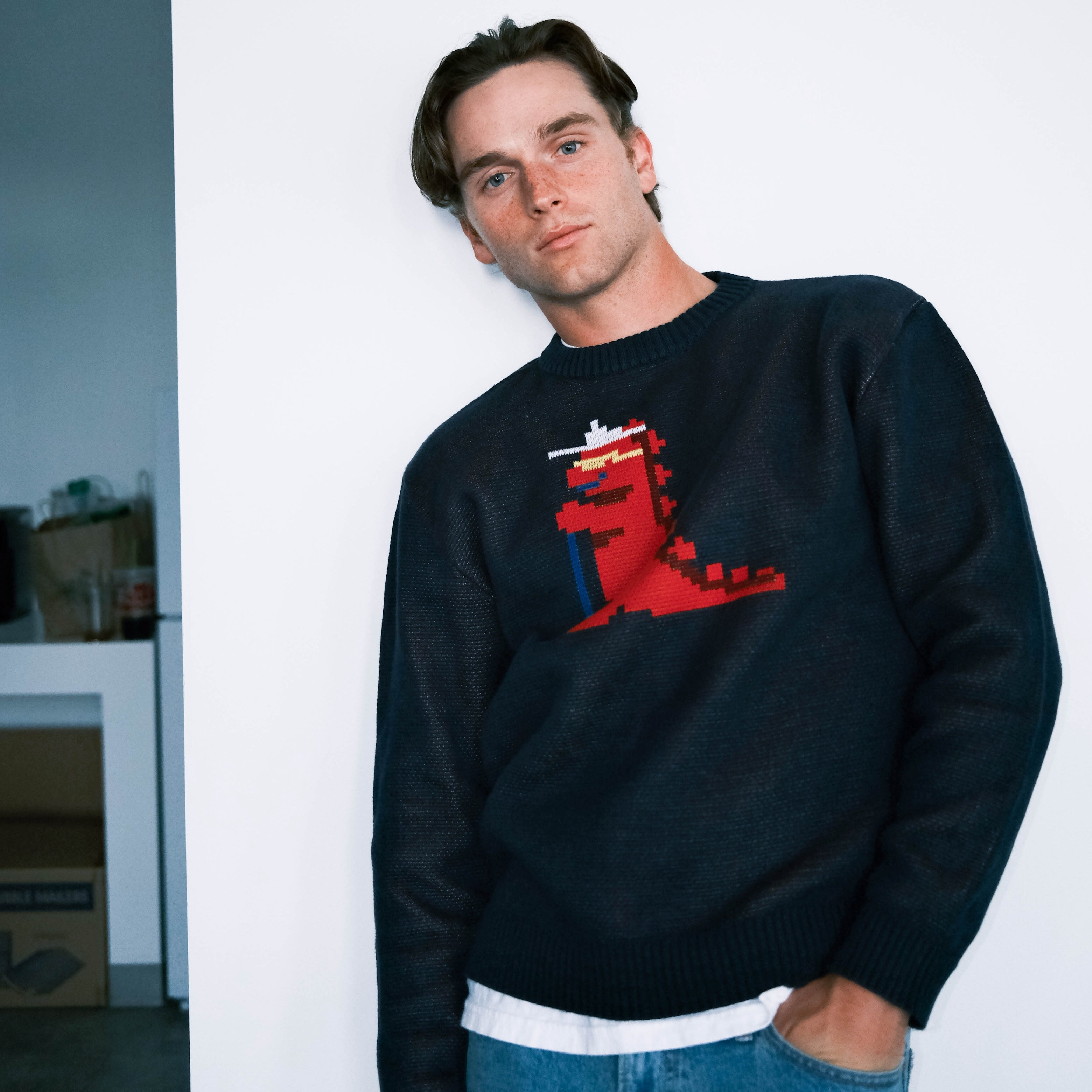 Tourasaurus 8-Bit Sweater