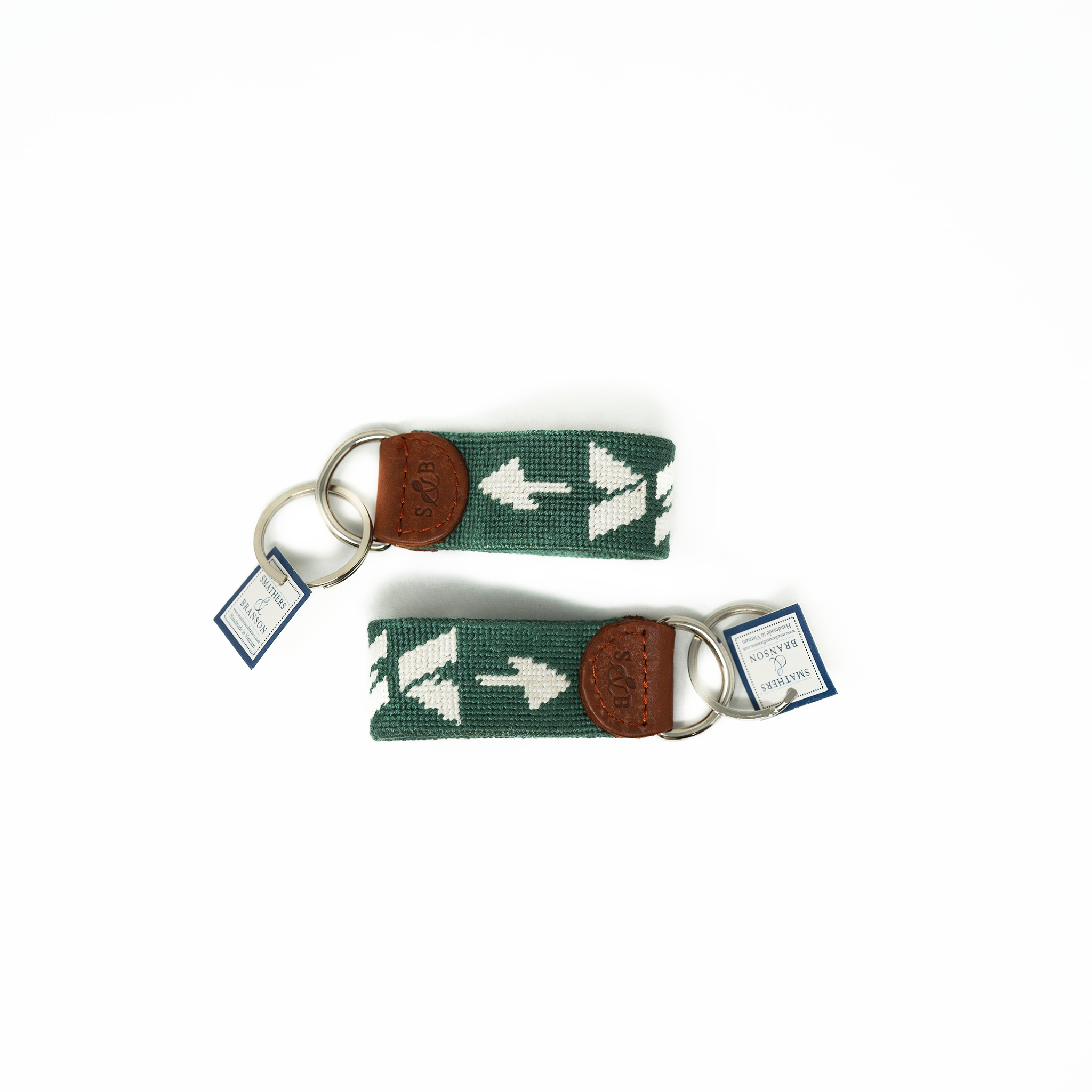 SSC Arrow Needlepoint Green Key Fob