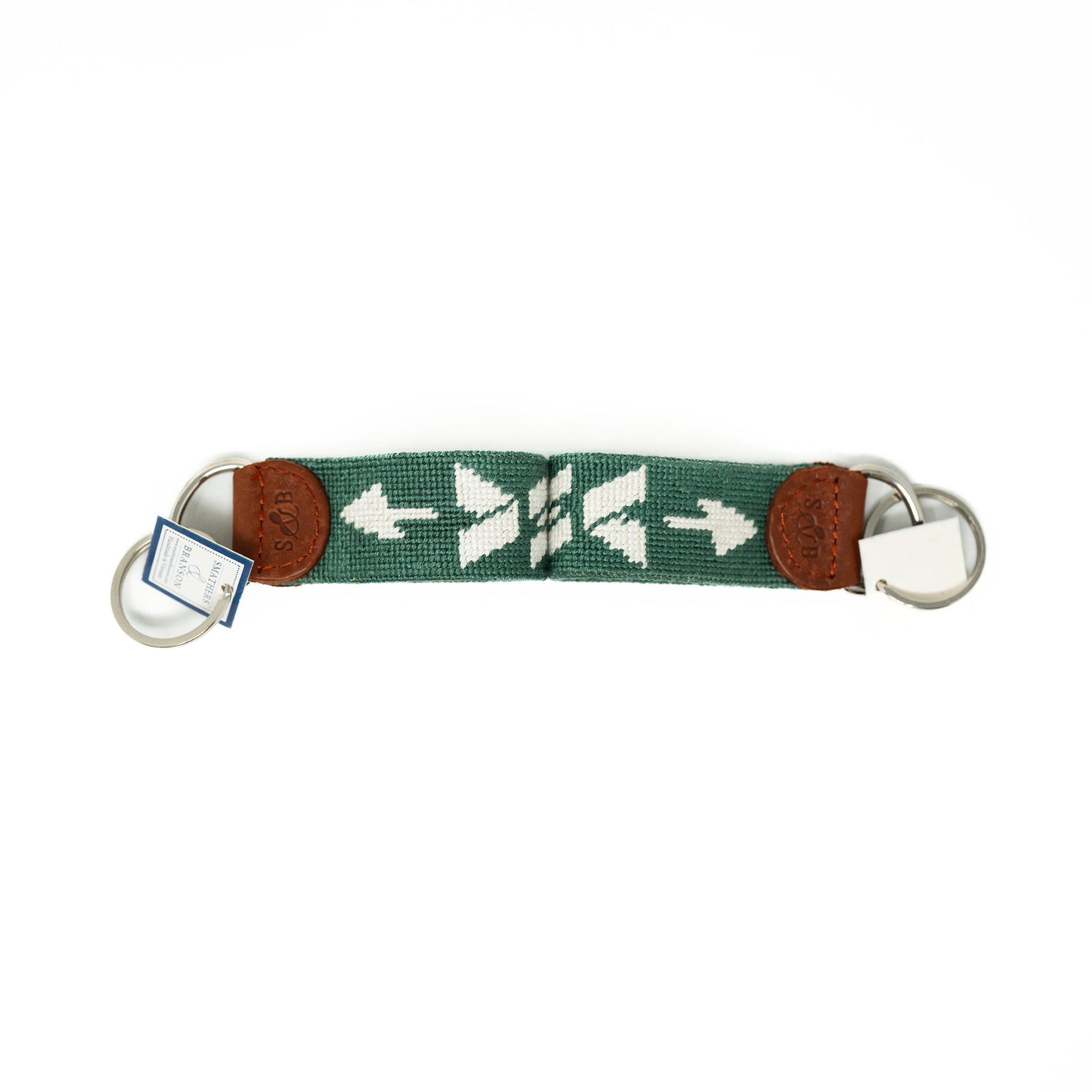 SSC Arrow Needlepoint Green Key Fob