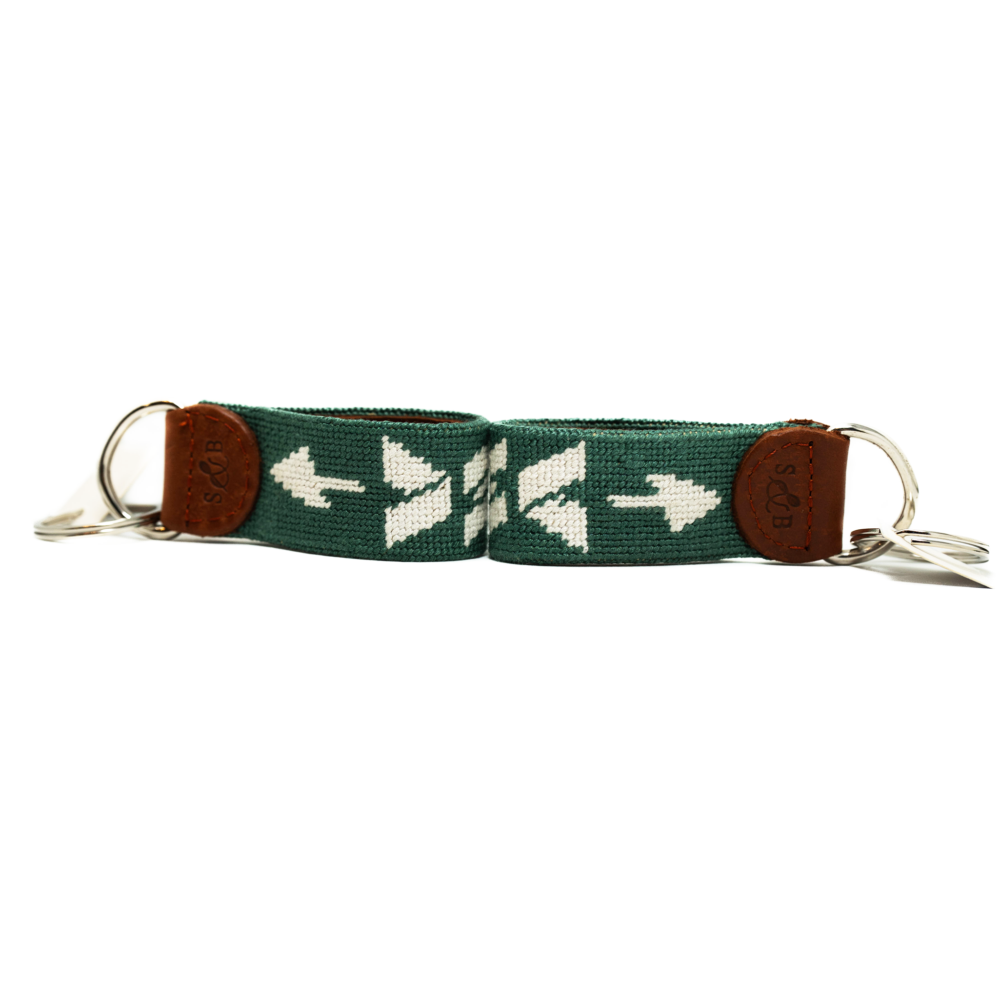 SSC Arrow Needlepoint Green Key Fob