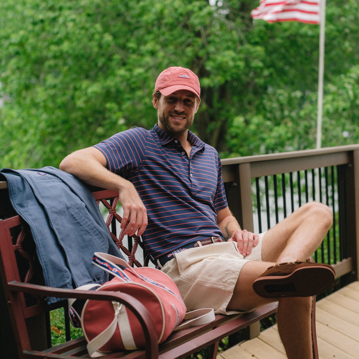 The Club Stripe Polo