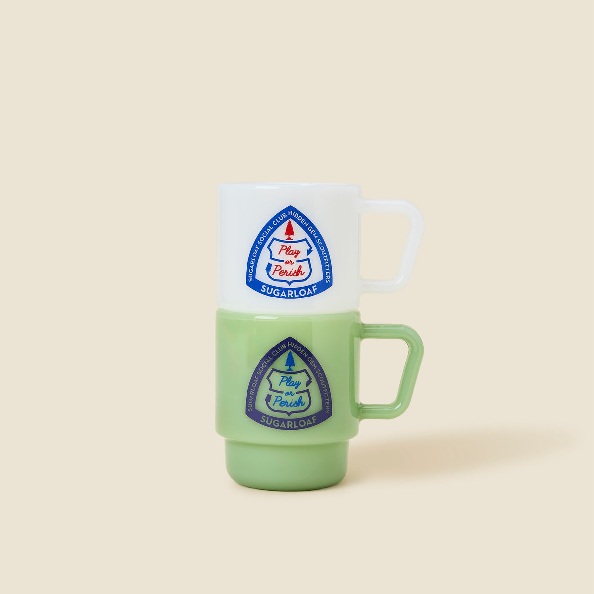 SSC Milk Glass Mugs 2-Pack