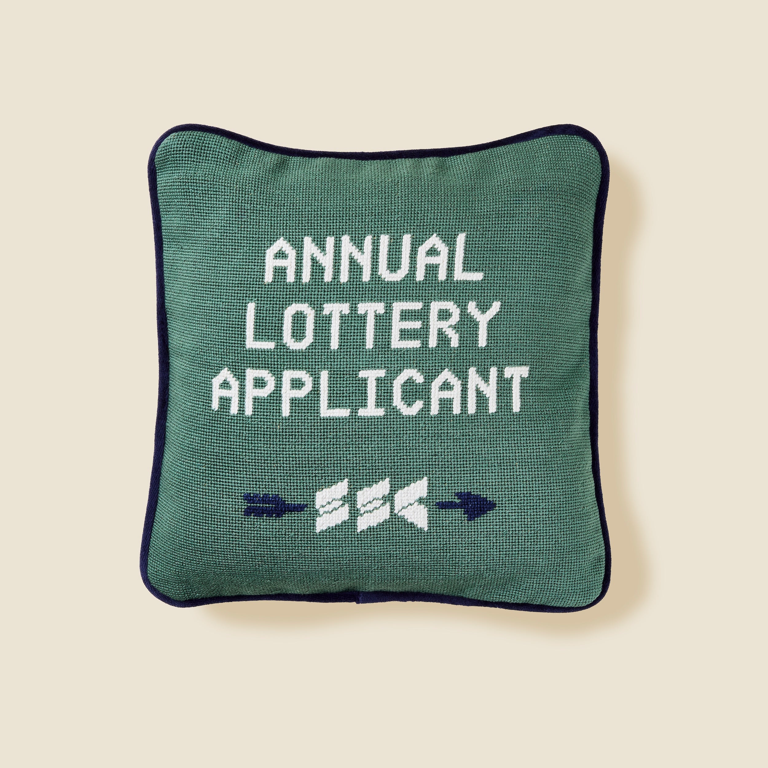 Annual Lottery Applicant Needlepoint Pillow