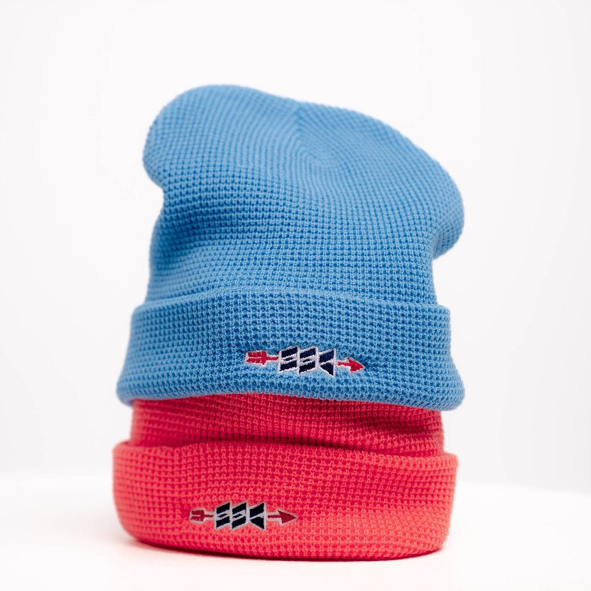 Arrow Waffle Knit Acrylic Beanie