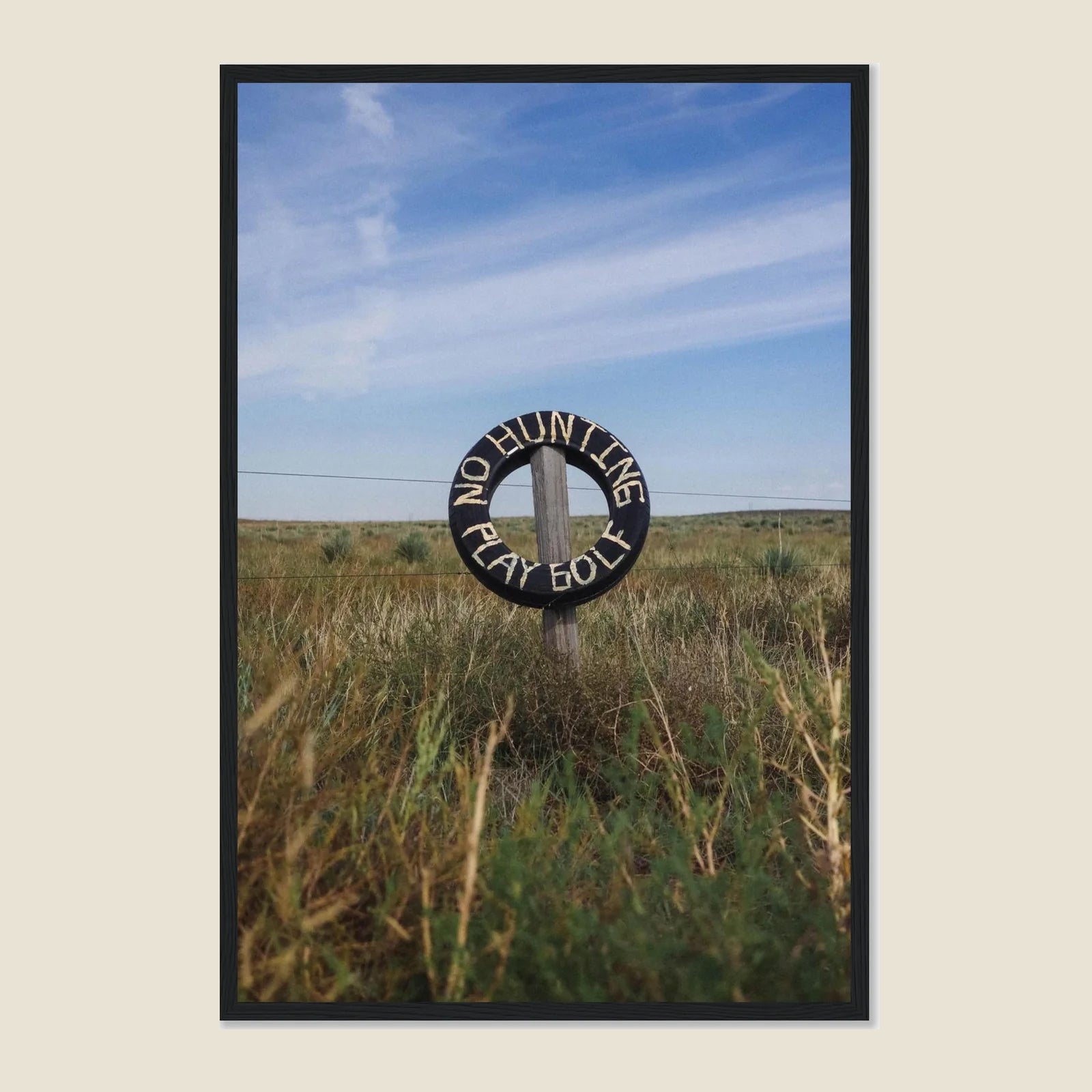 No Hunting Play Golf Framed Poster