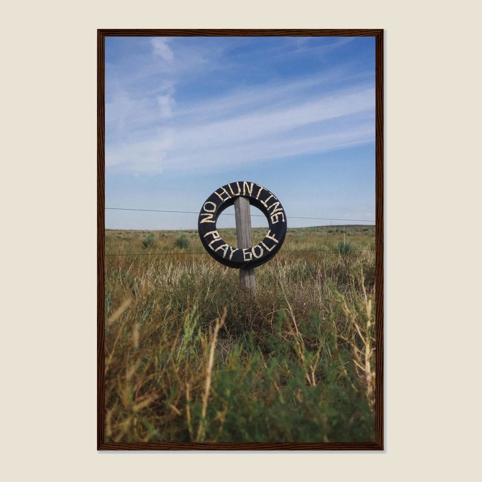 No Hunting Play Golf Framed Poster