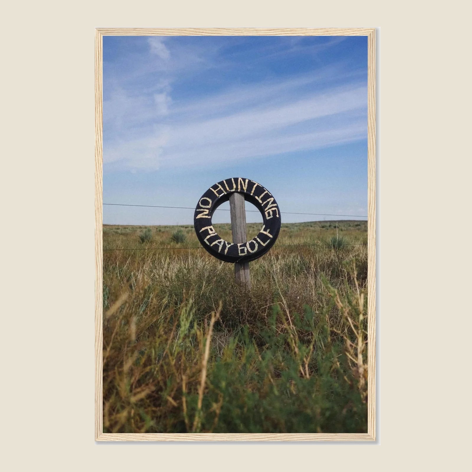 No Hunting Play Golf Framed Poster