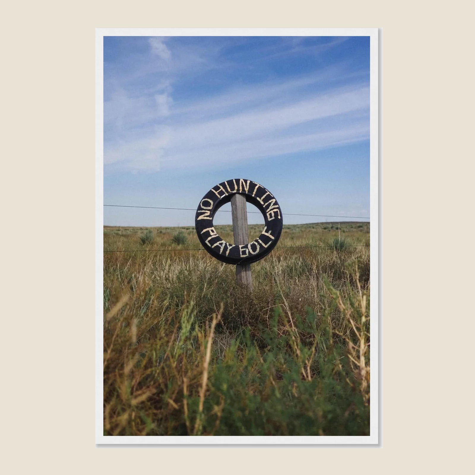 No Hunting Play Golf Framed Poster