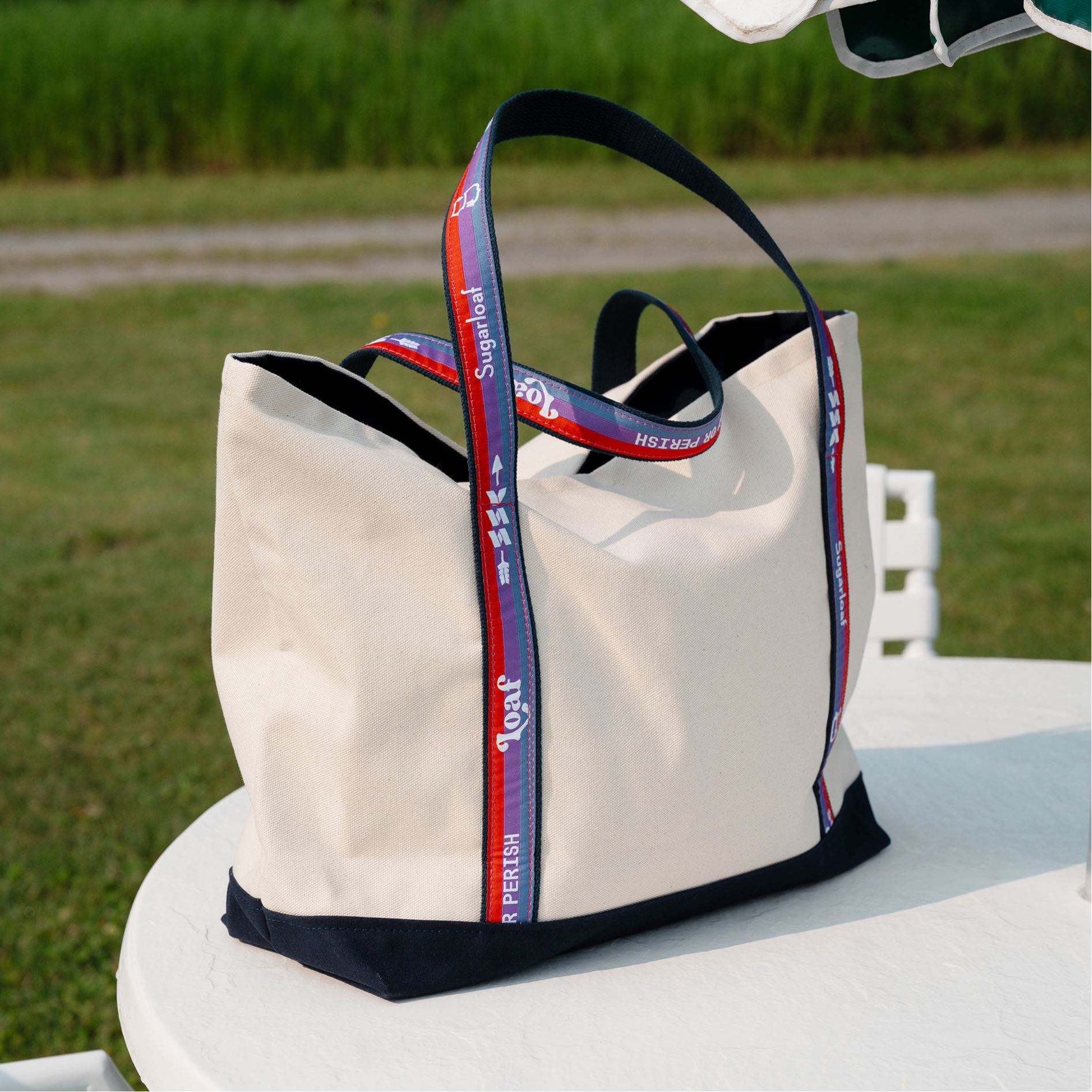 SSC Tri-Stripe Large Zipper Tote