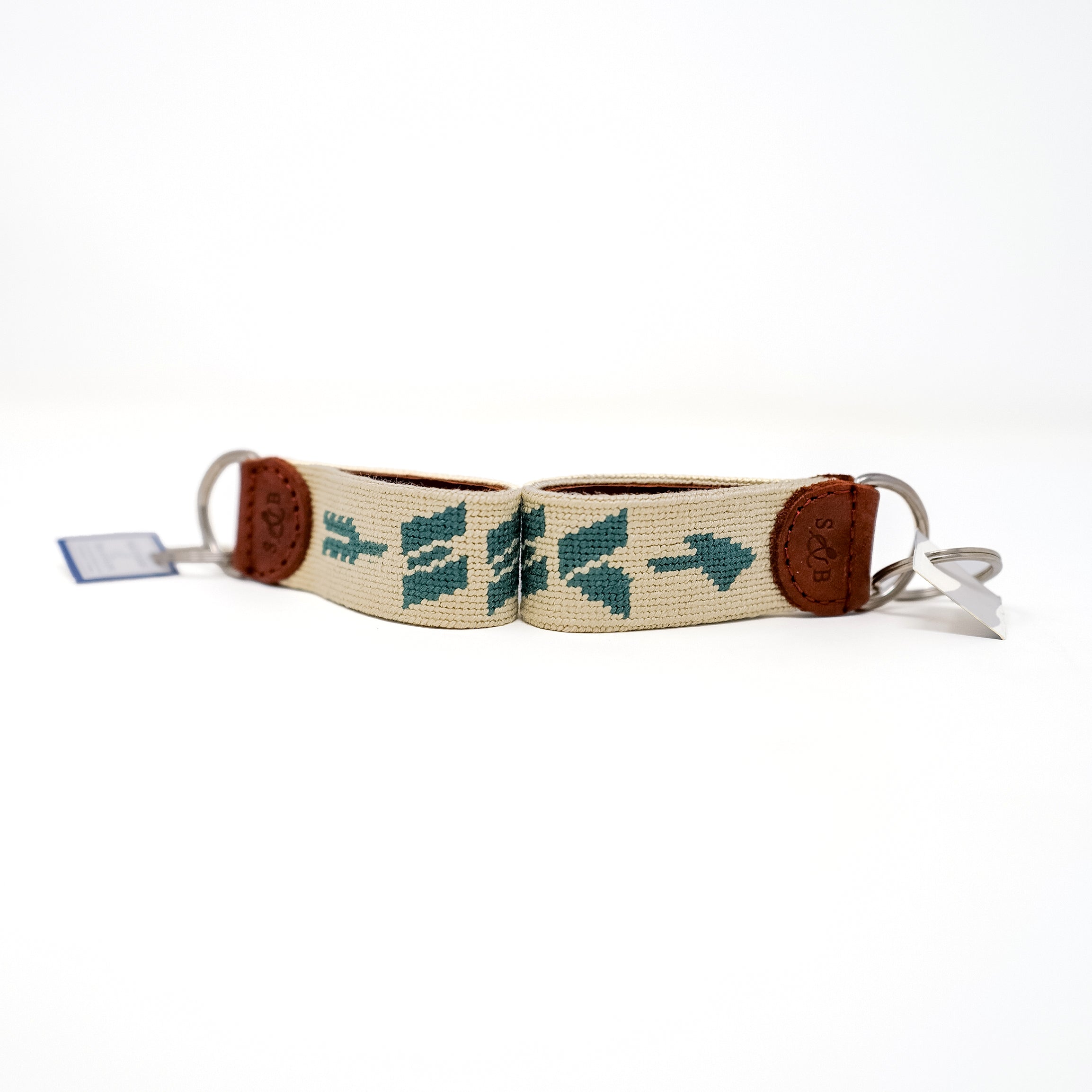 SSC Arrow Needlepoint Khaki Key Fob