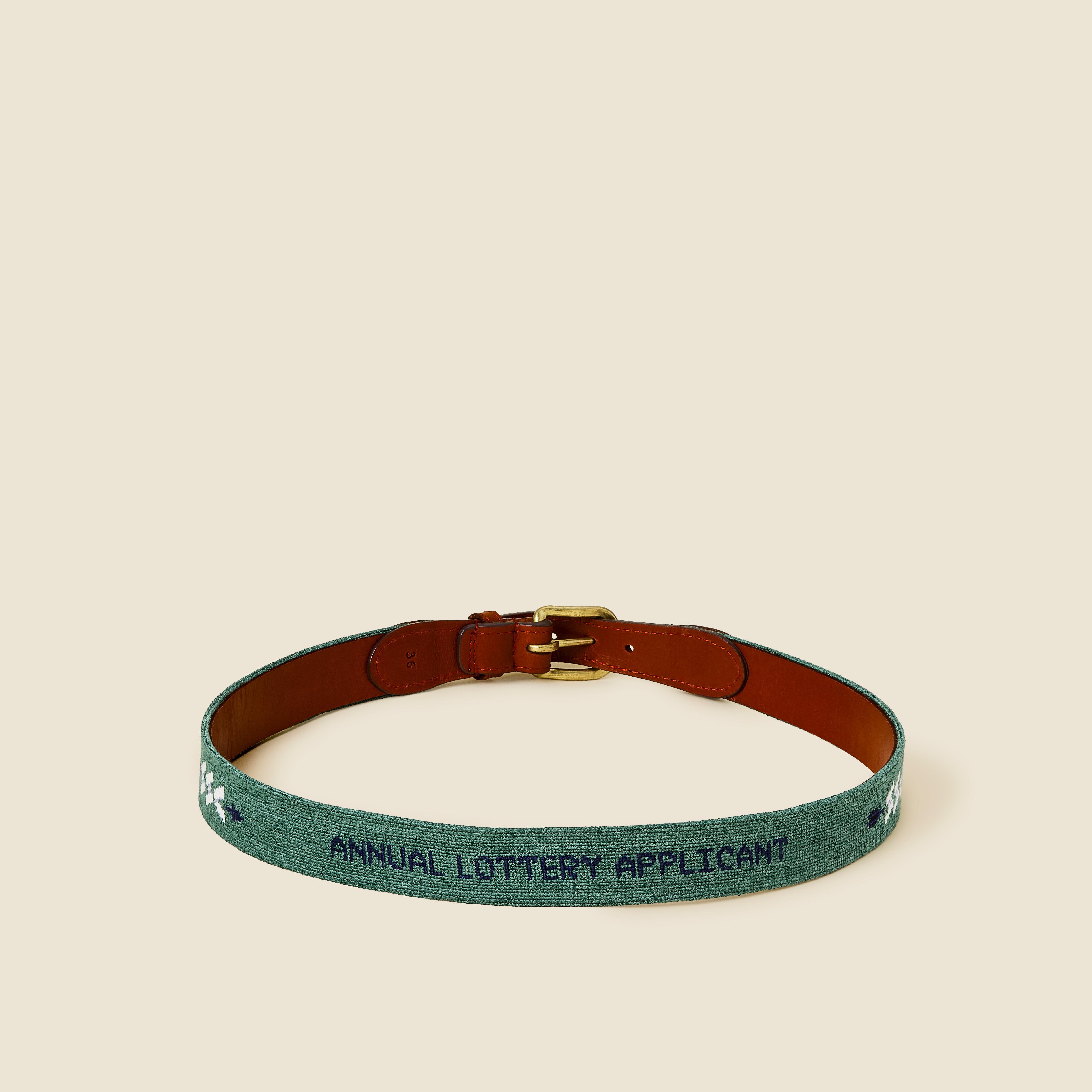 Annual Lottery Applicant Needlepoint Belt