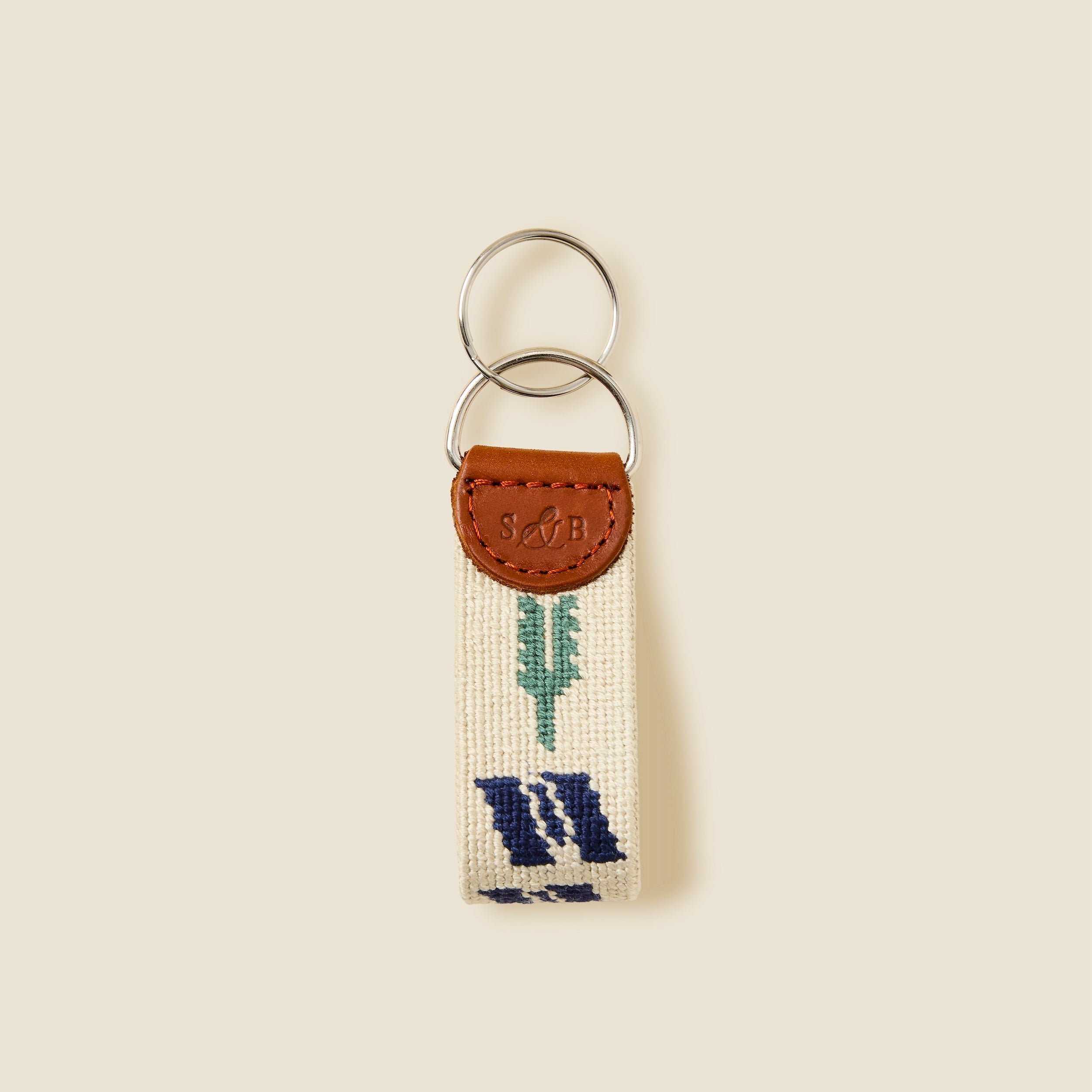 SSC Arrow Needlepoint Key Fob