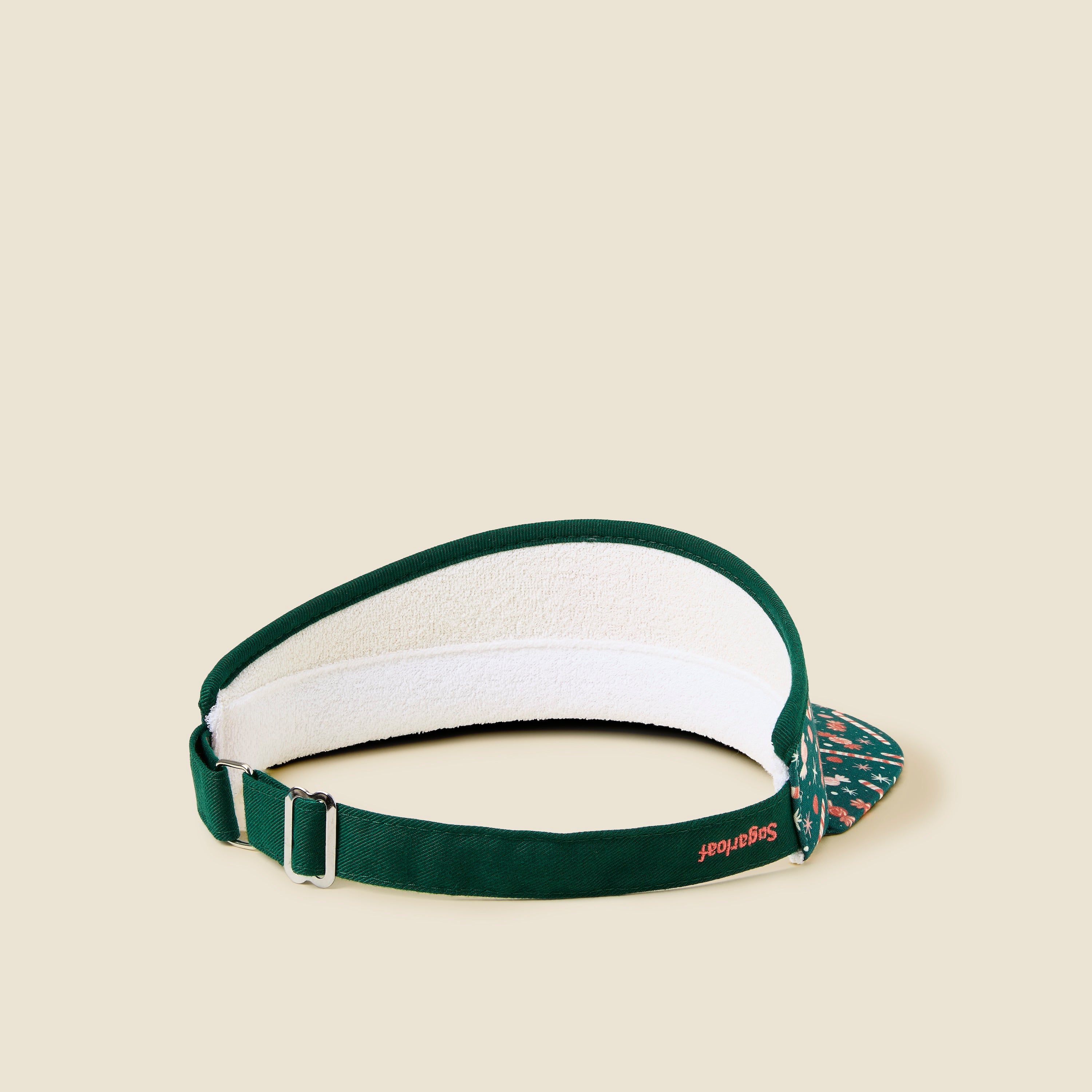 Candy Cane Print High Crown Visor