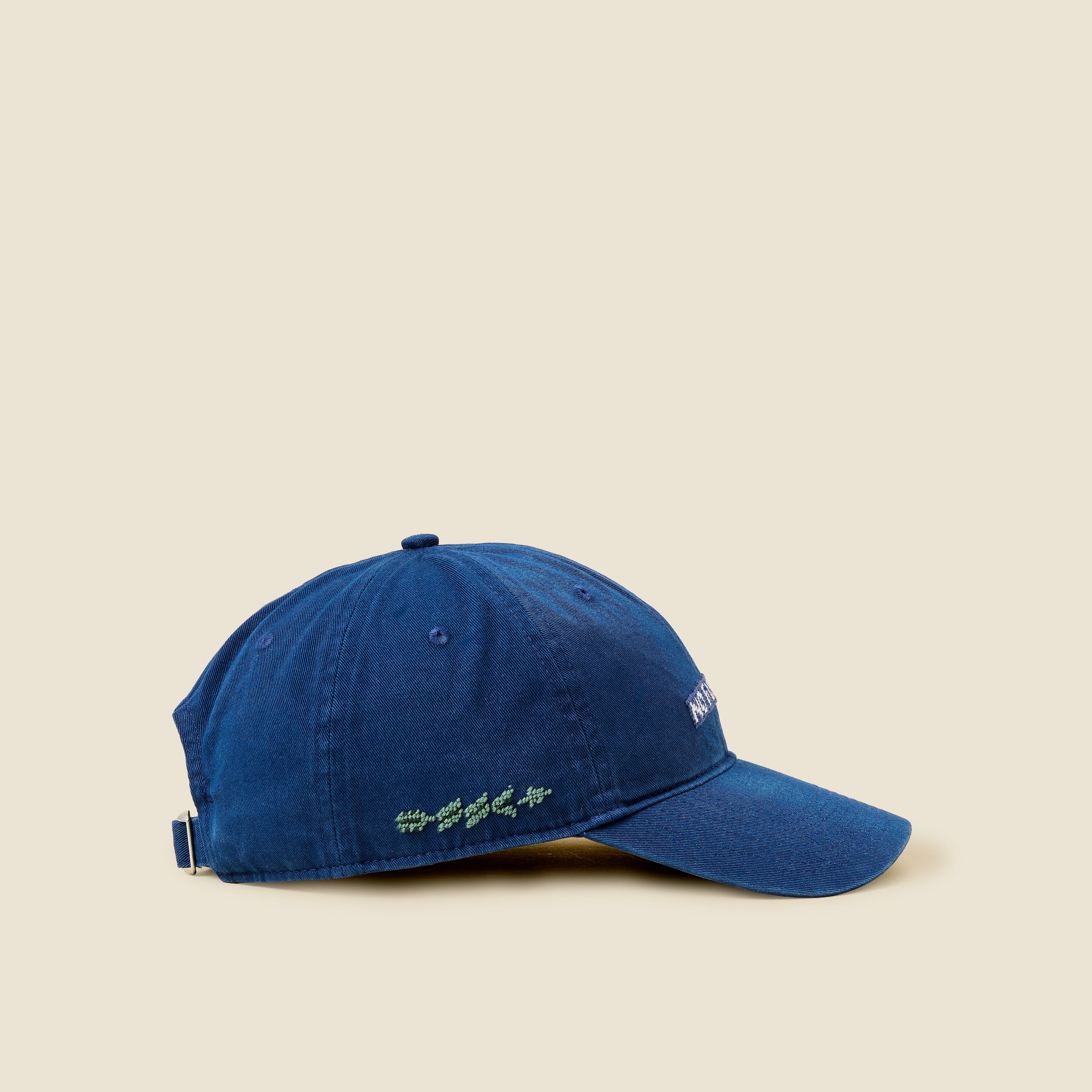 "No Running" Needlepoint Cap