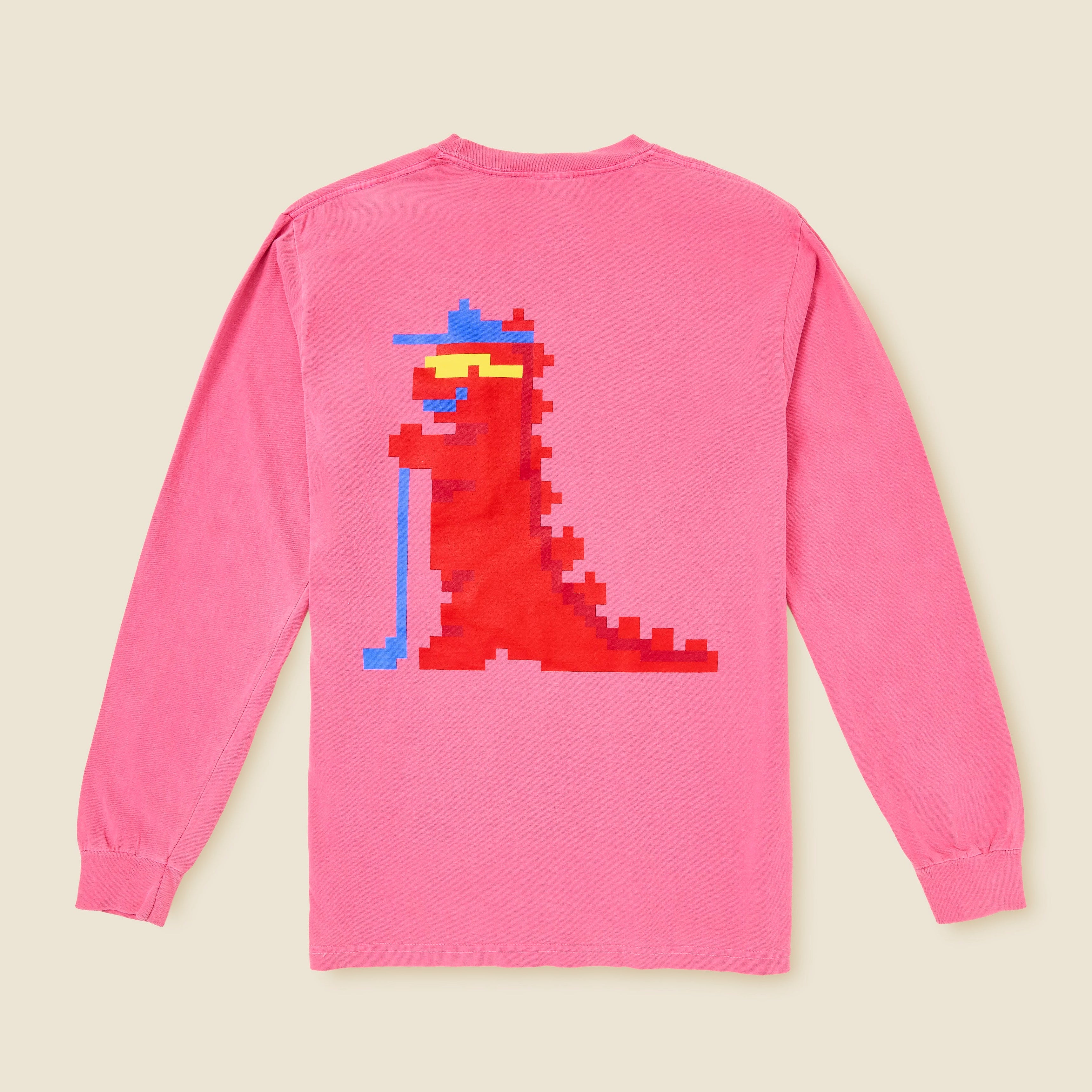 8-Bit Tourasaurus Long Sleeve T-Shirt