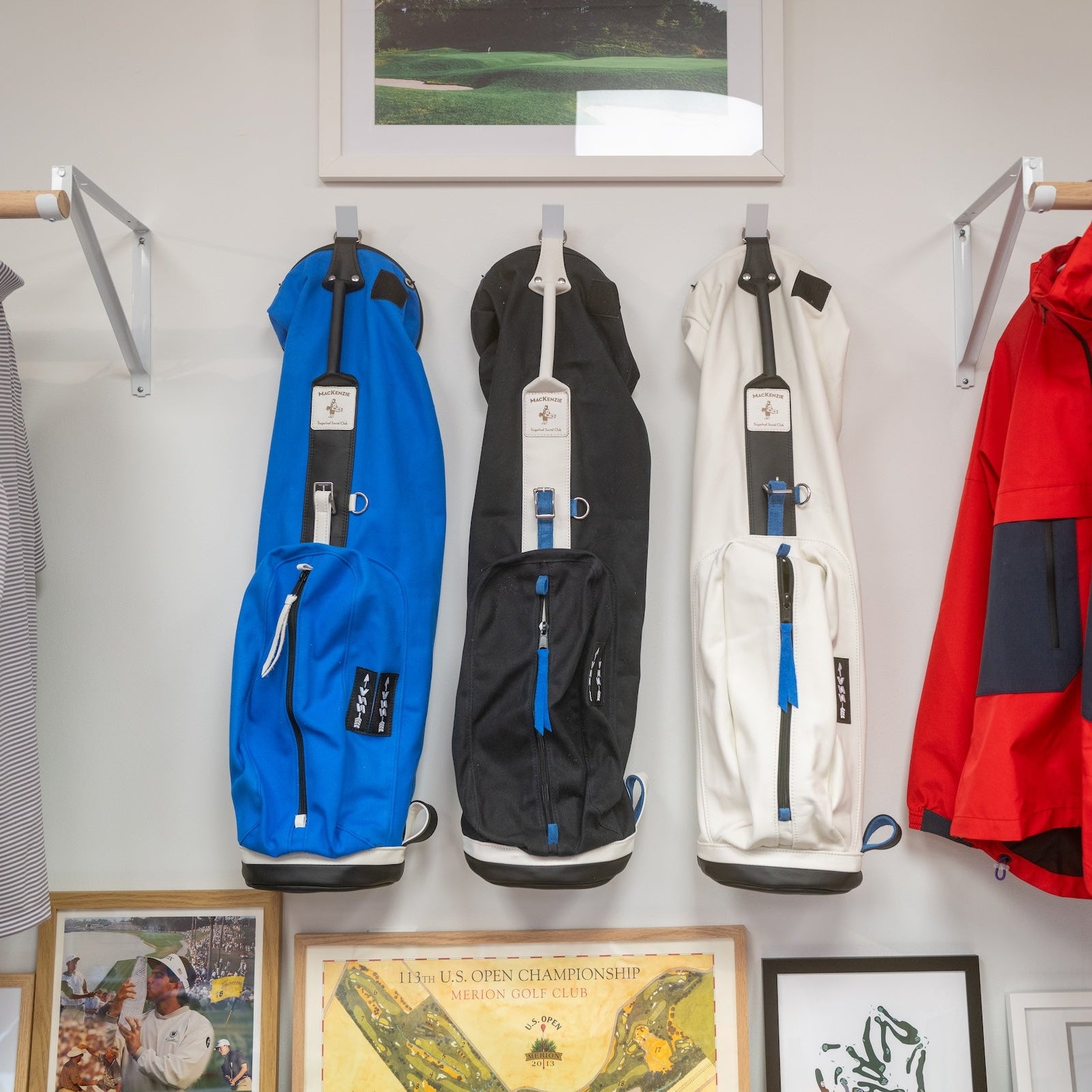 SSC x MacKenzie White Leather Double Seve 8" Bag