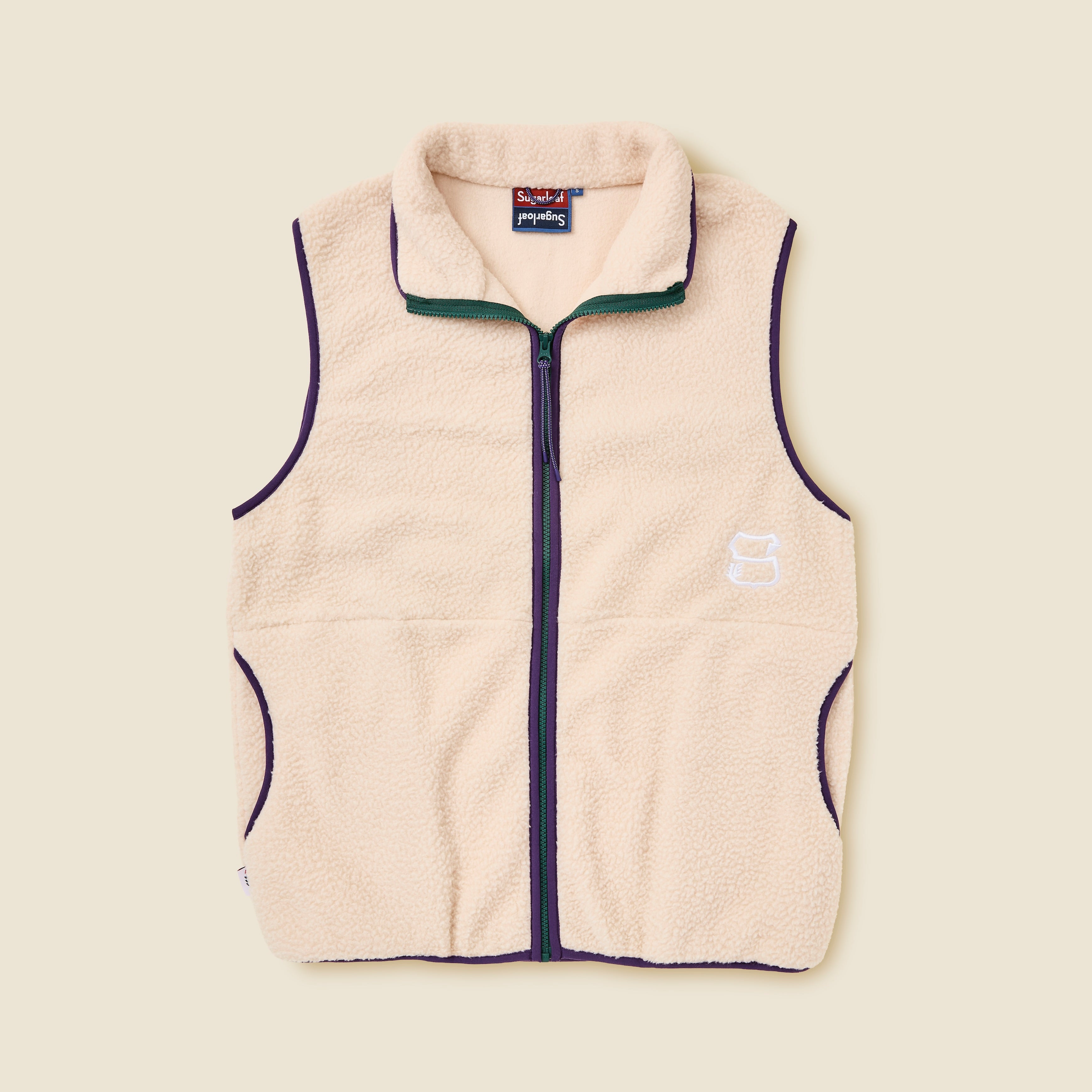 コ*ラ様 売切700FILL Small Logo Fleece Vest - Fleece Vest with Embroidered Exploring Logo