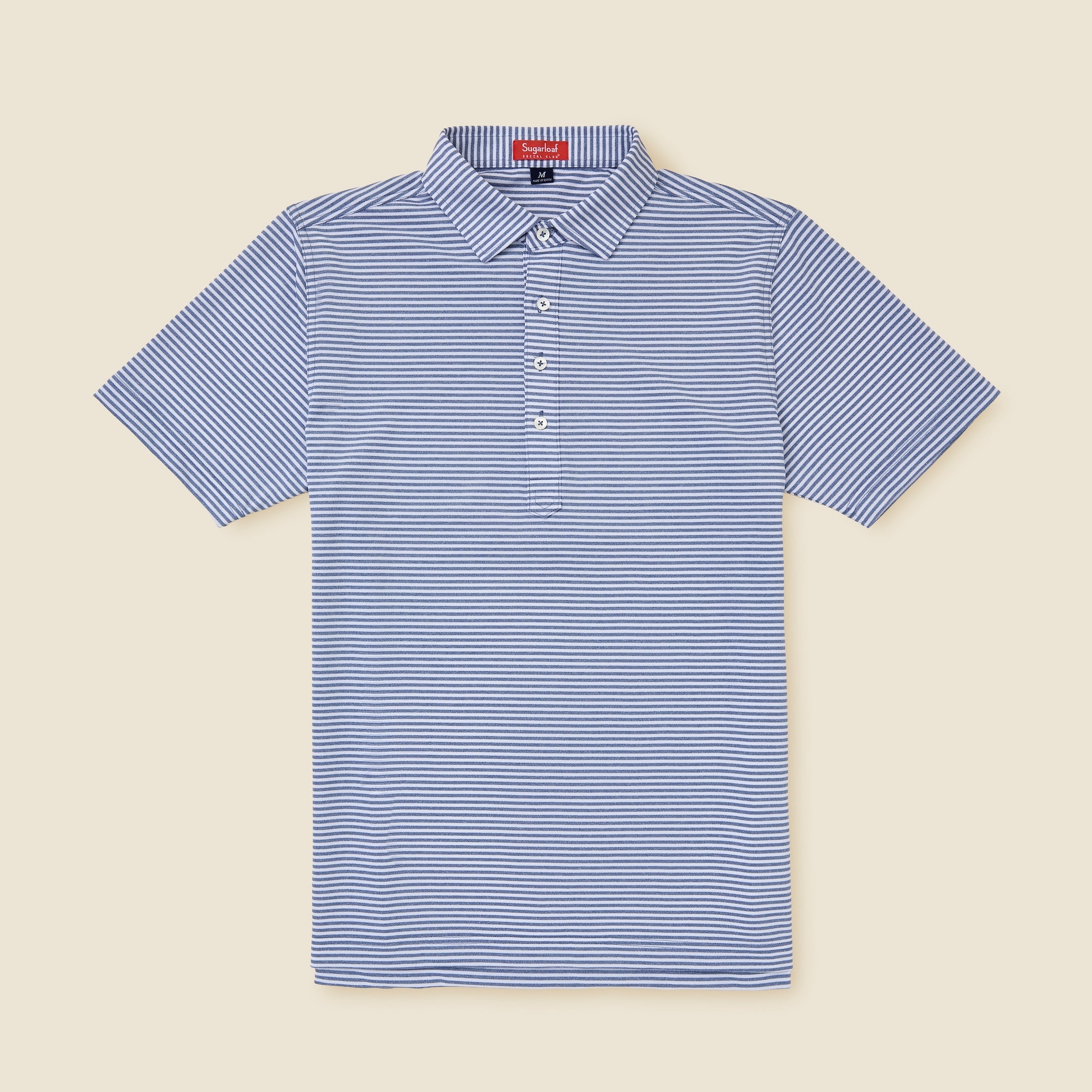 The Mini Stripe Polo | Mens Pique Golf Polo