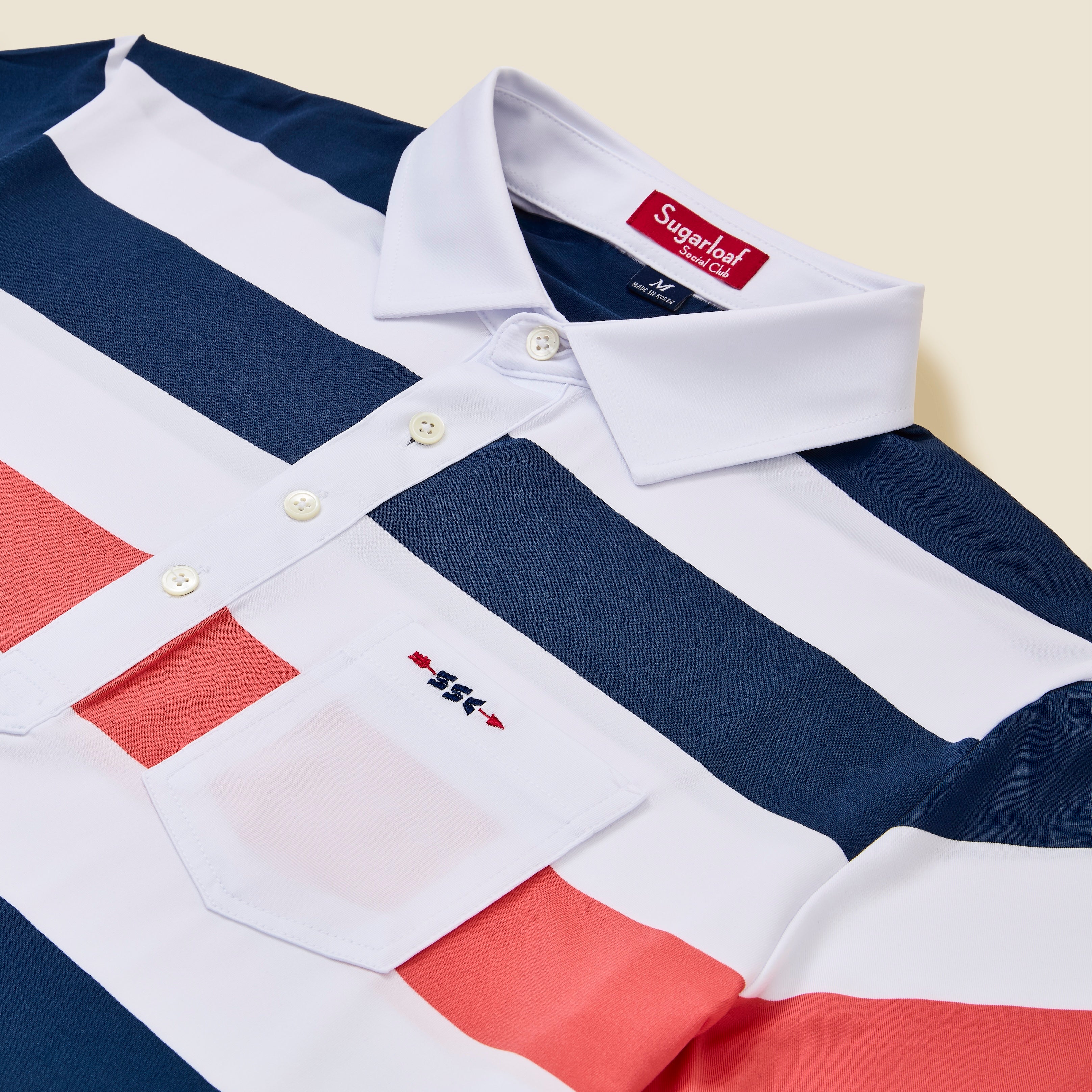Big Stripe Sport Pocket Polo