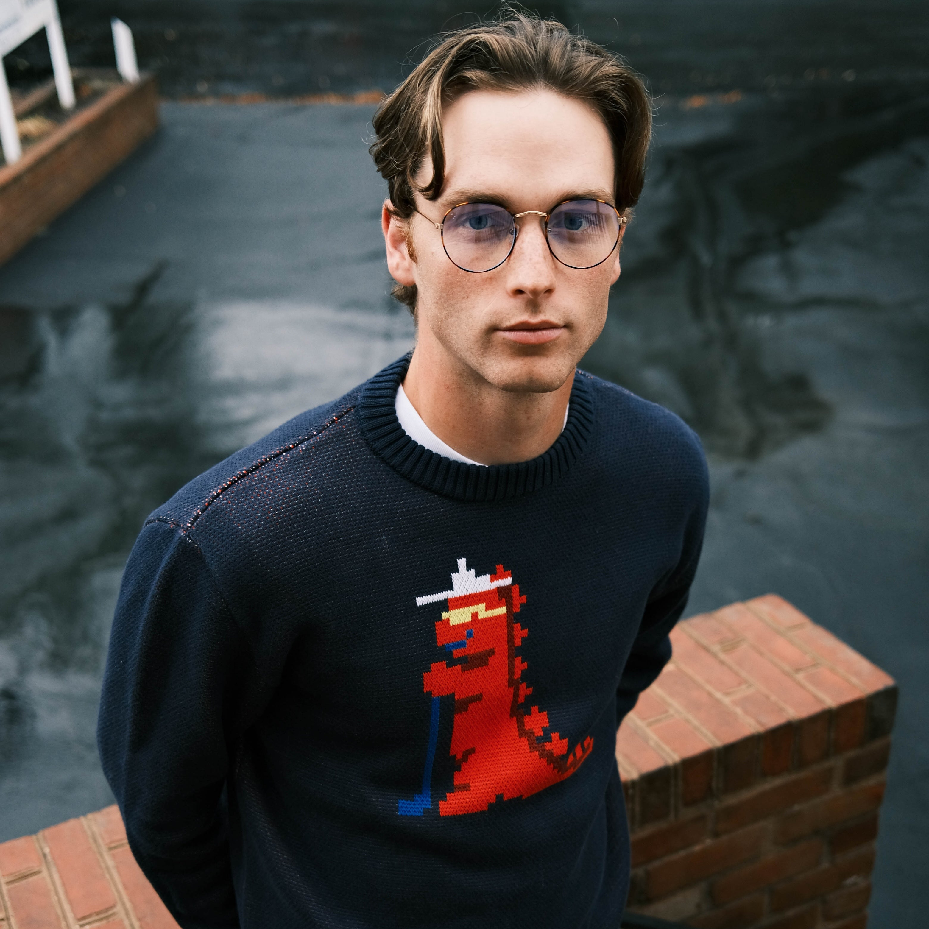 Tourasaurus 8-Bit Sweater