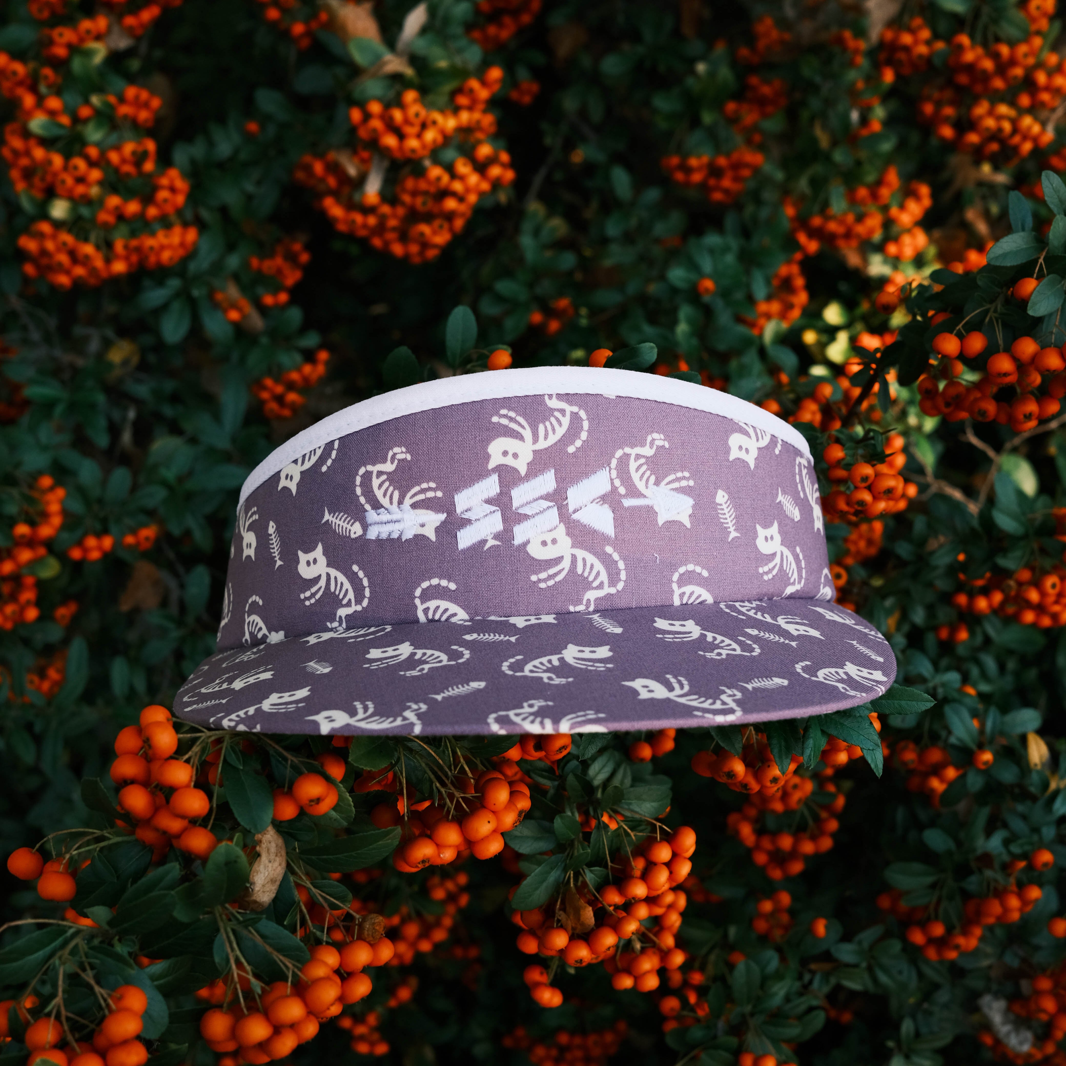 SkeleKitty High Crown Visor