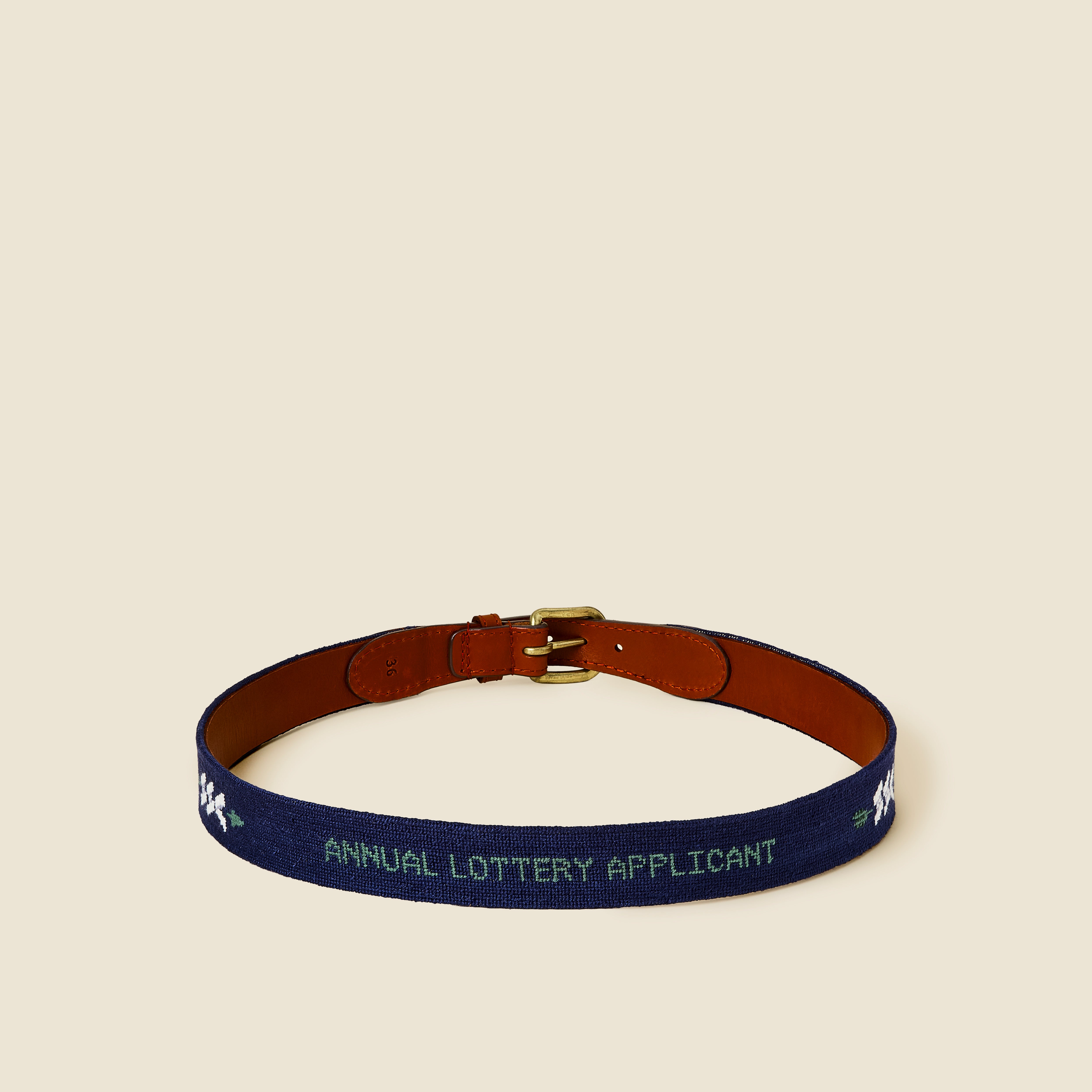 Annual Lottery Applicant Needlepoint Belt