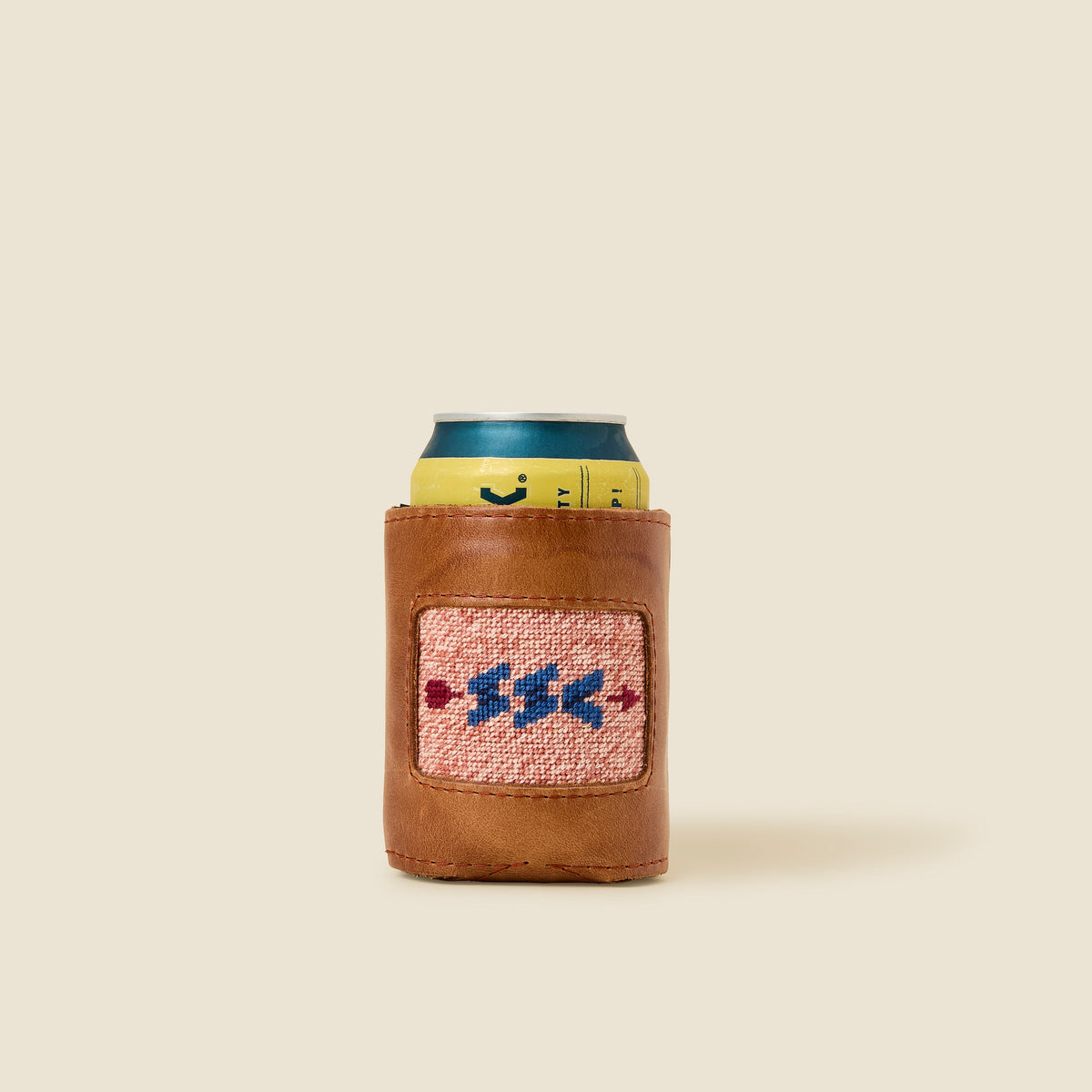 "Nantucket Red" Needlepoint Can Cooler