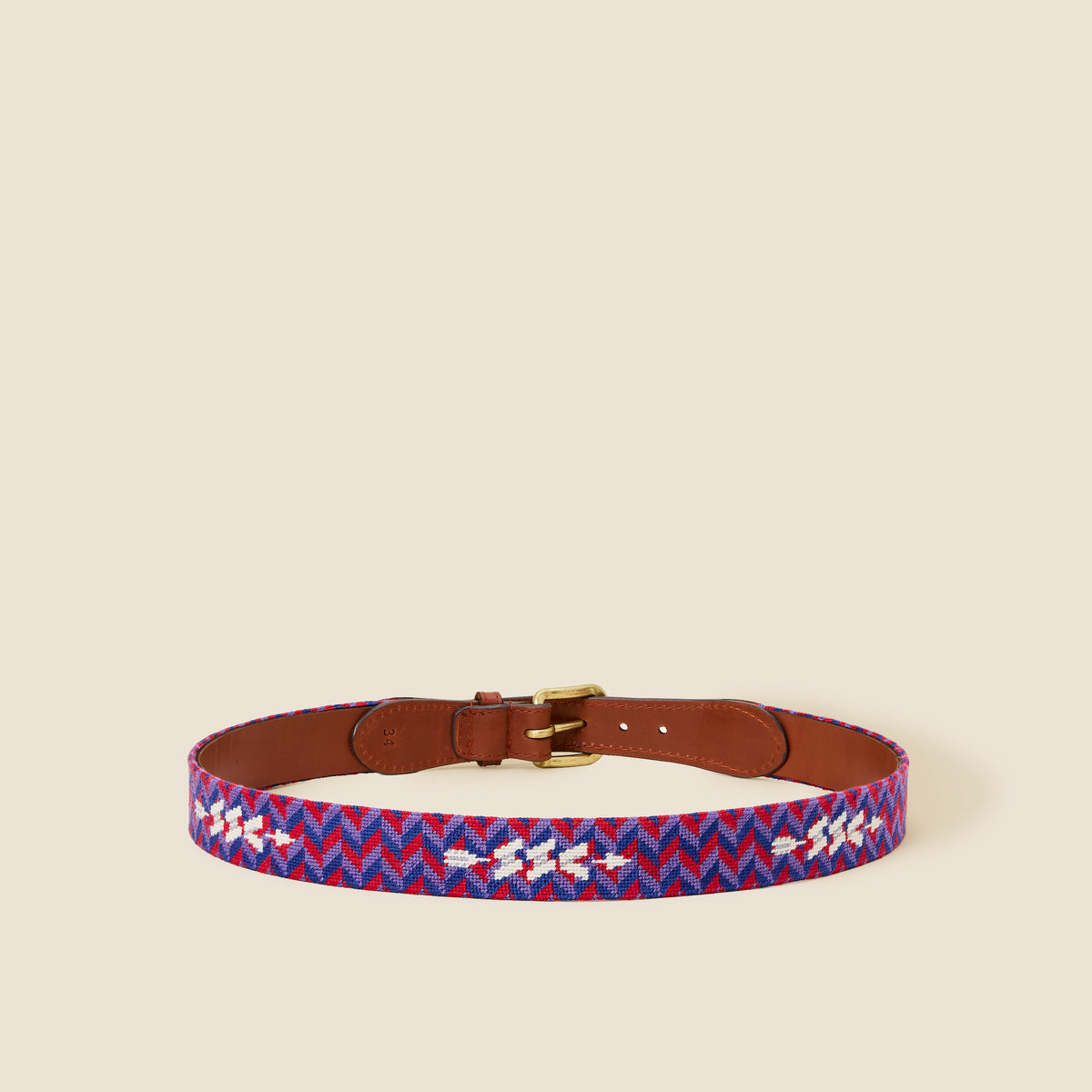 SSC Chevron Needlepoint Belt