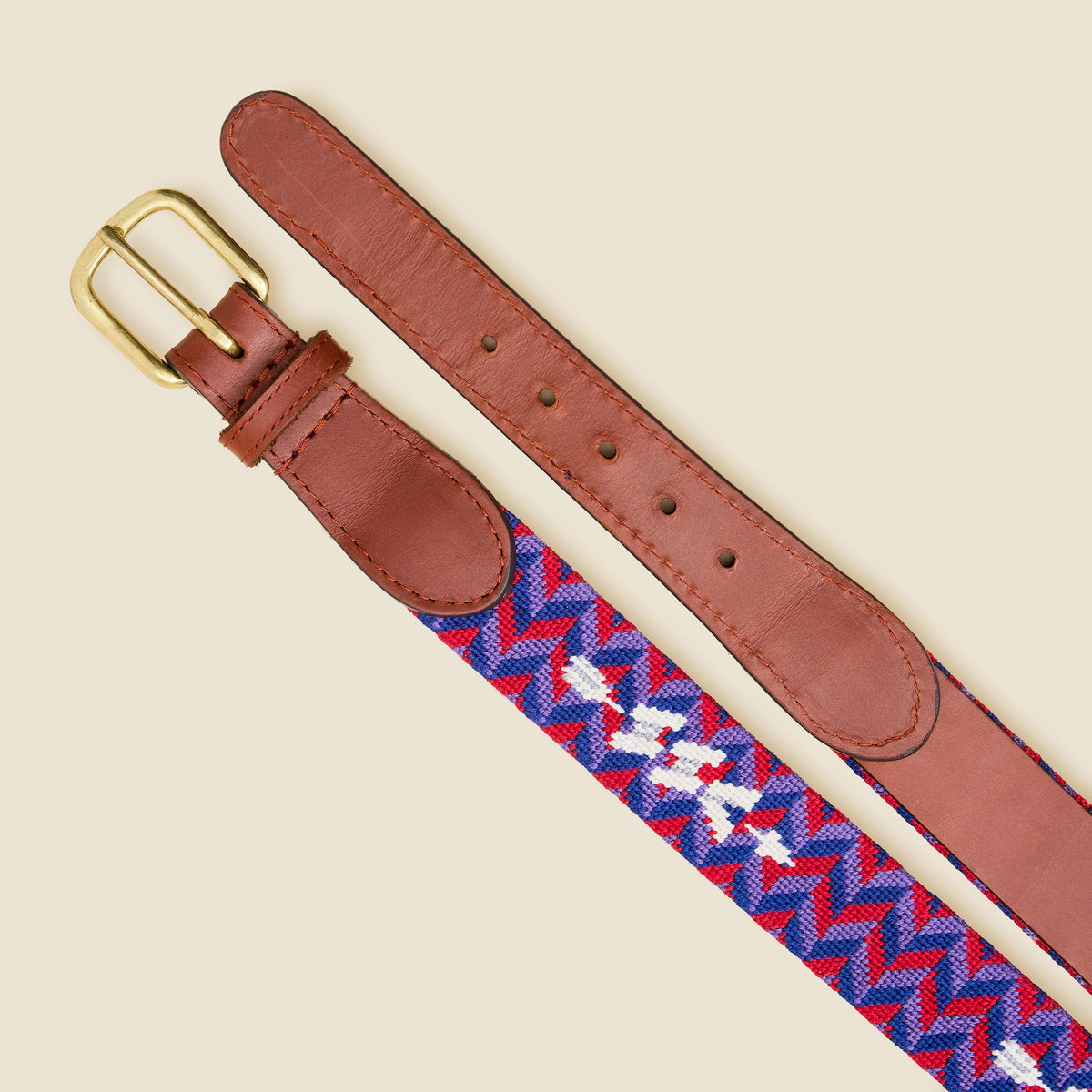 SSC Chevron Needlepoint Belt
