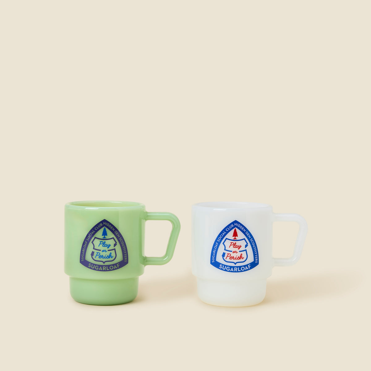 SSC Milk Glass Mugs 2-Pack