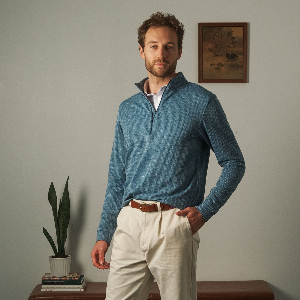 Grid Quarter-Zip