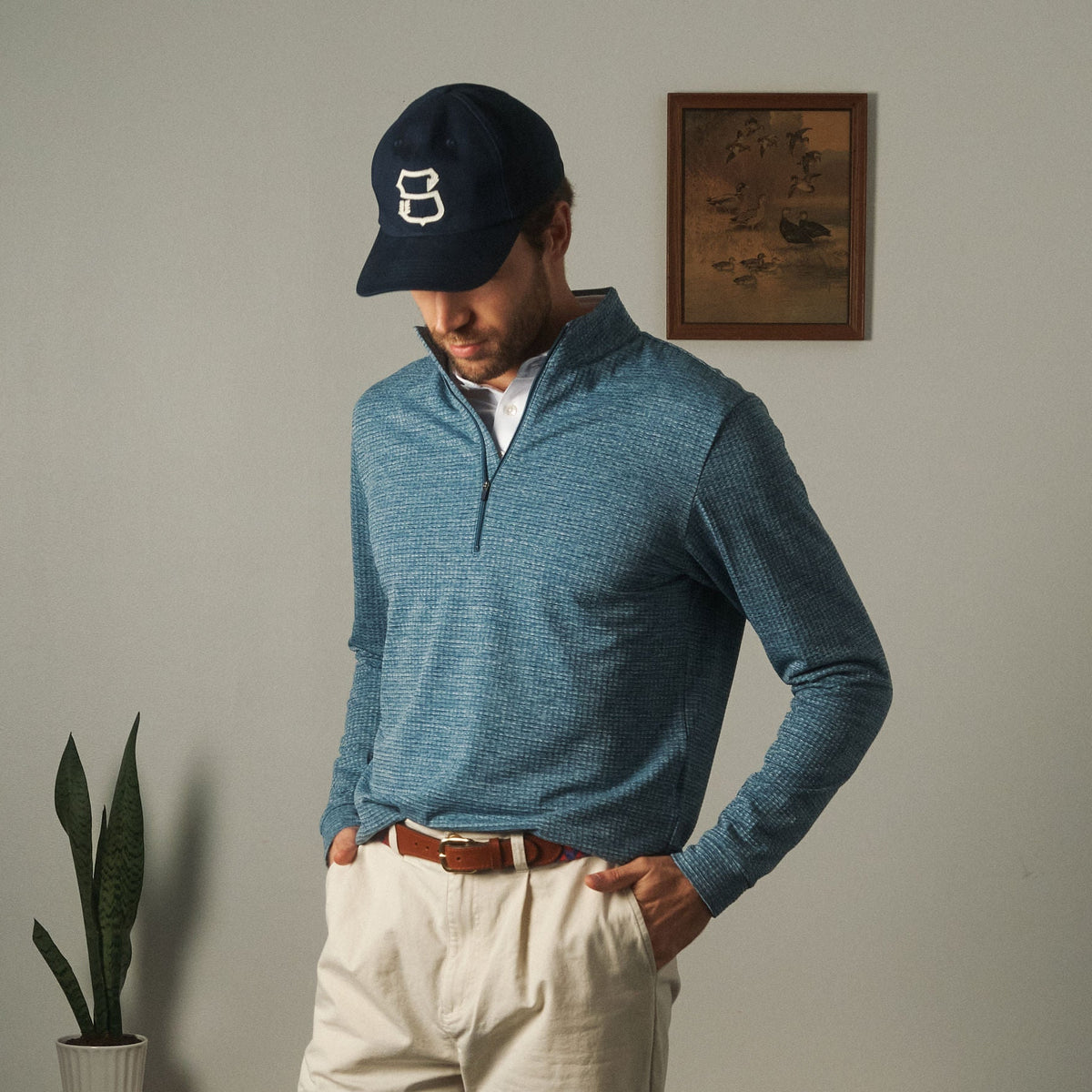 Grid Quarter-Zip